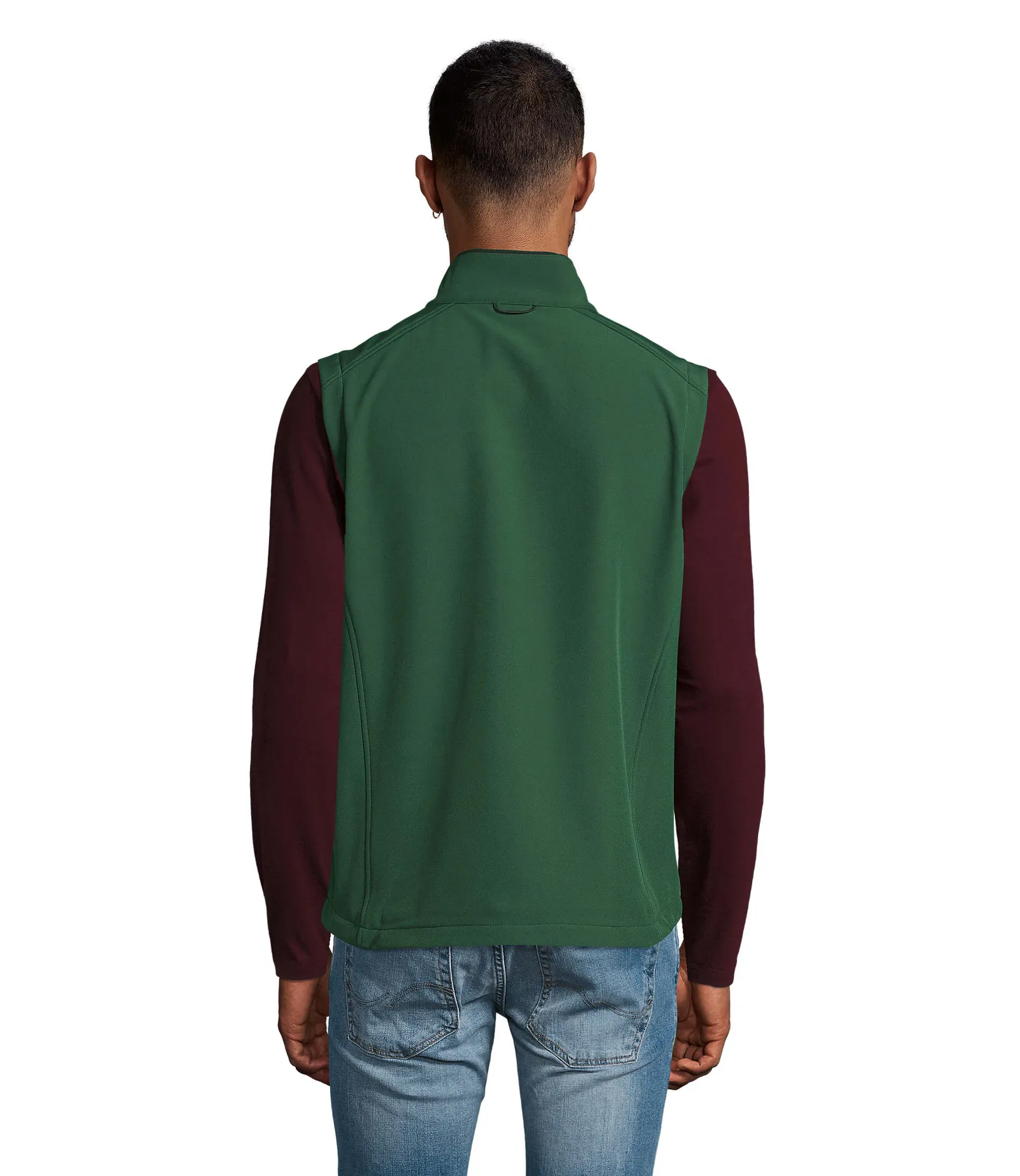 Gilet SOL'S Rallye Men, Bottle green, su modello, retro