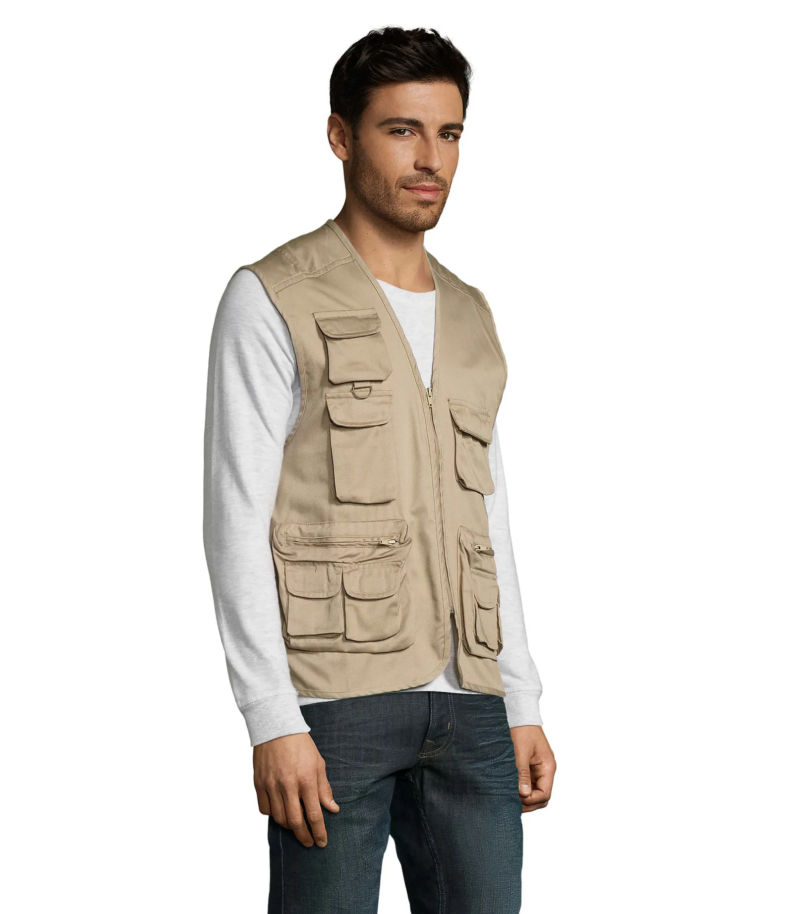 Gilet SOL'S Wild, Rope, su modello, lato