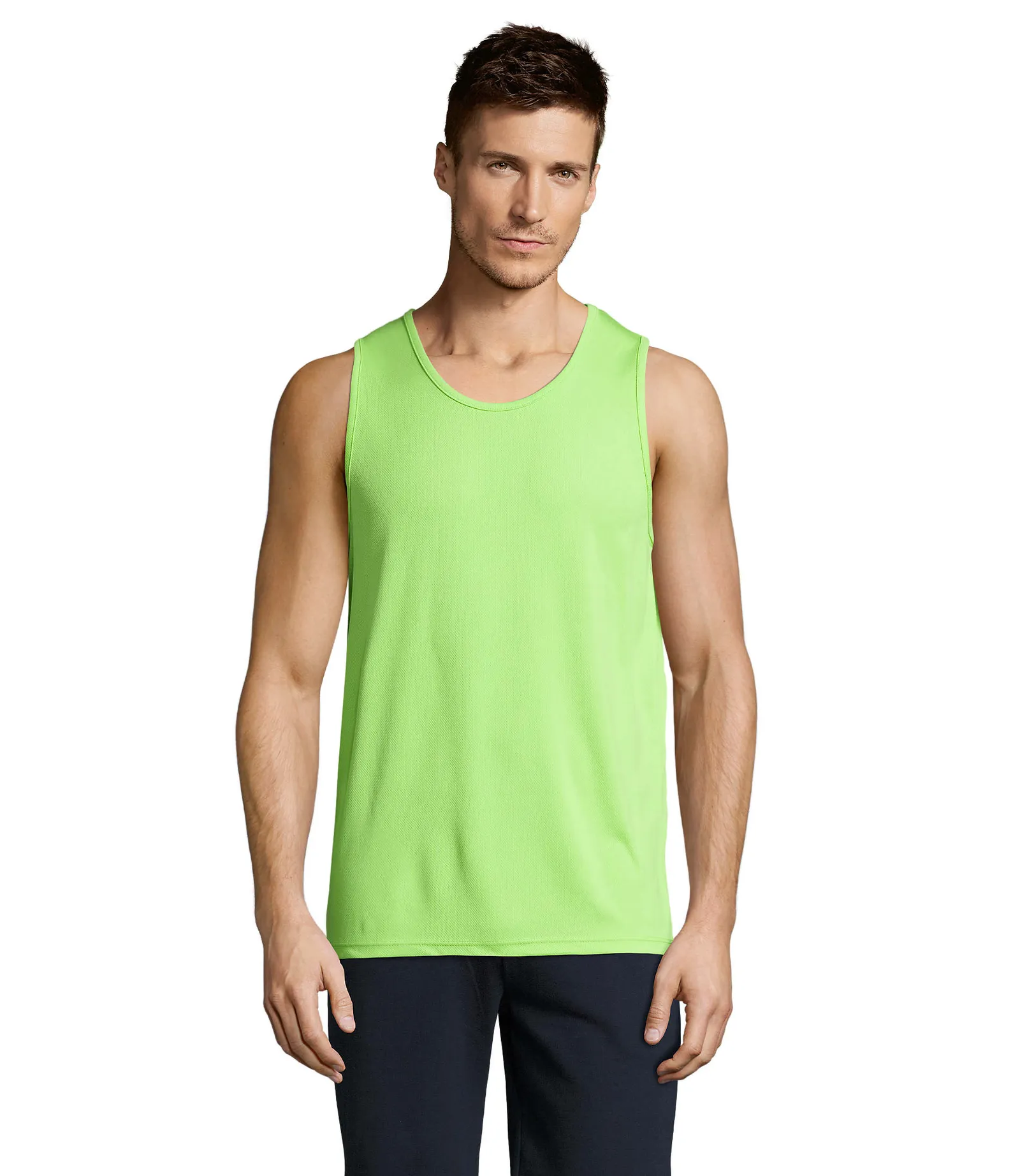 Sporty TT Men Verde mela indossata fronte