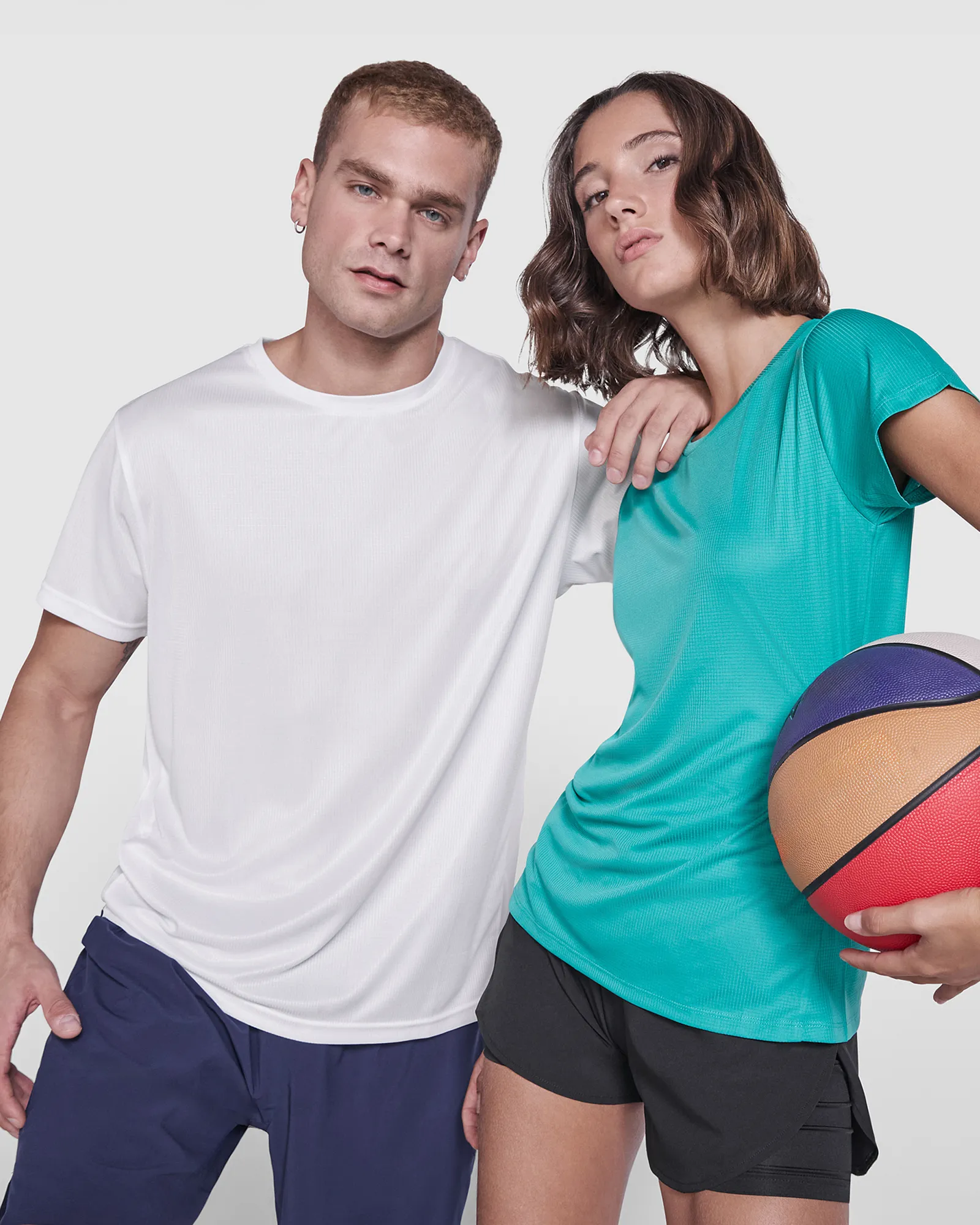 T-shirt tecnica Roly Estoril Woman, Jade, dettaglio