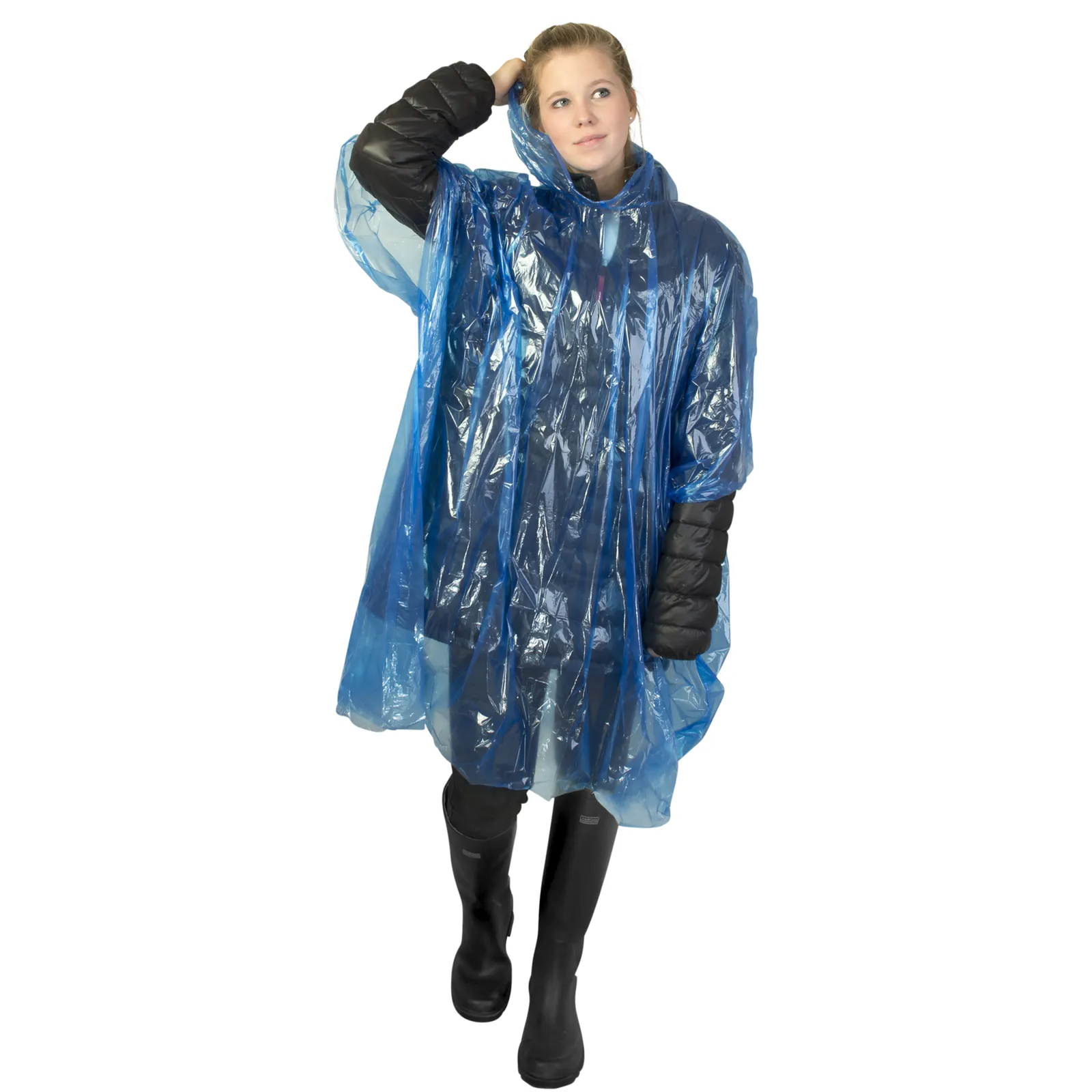 Poncho Ziva Blu royal dettaglio 1
