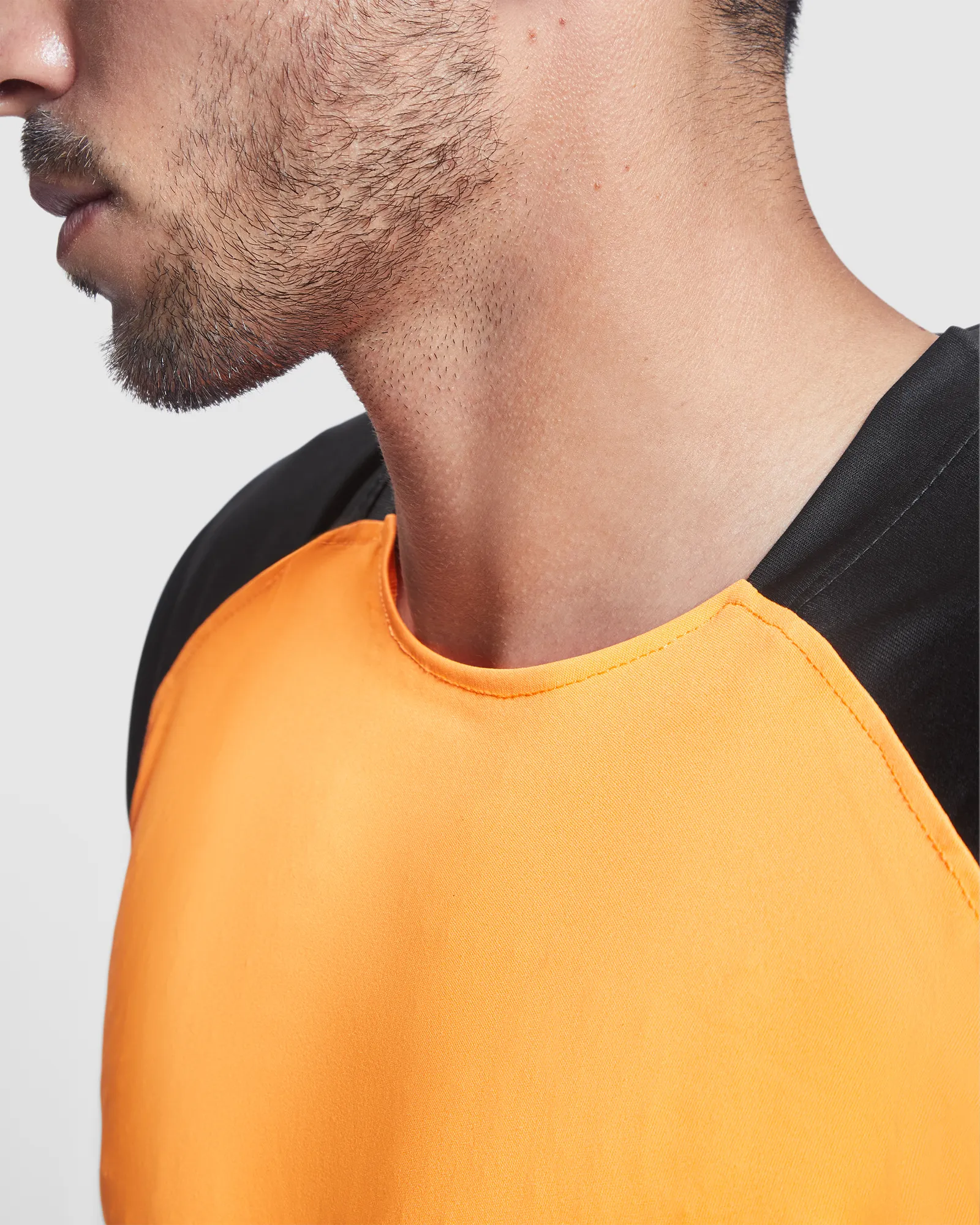 T-shirt tecnica Roly Bugatti, Arancione Fluoro/Nero, dettaglio 5