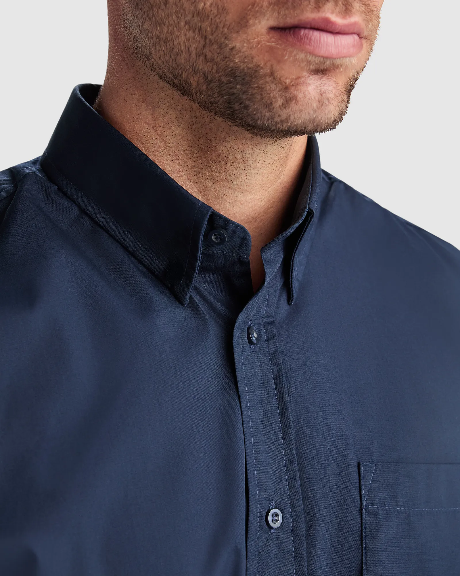 Camicia manica corta Roly Aifos, Blu Navy, dettaglio 2