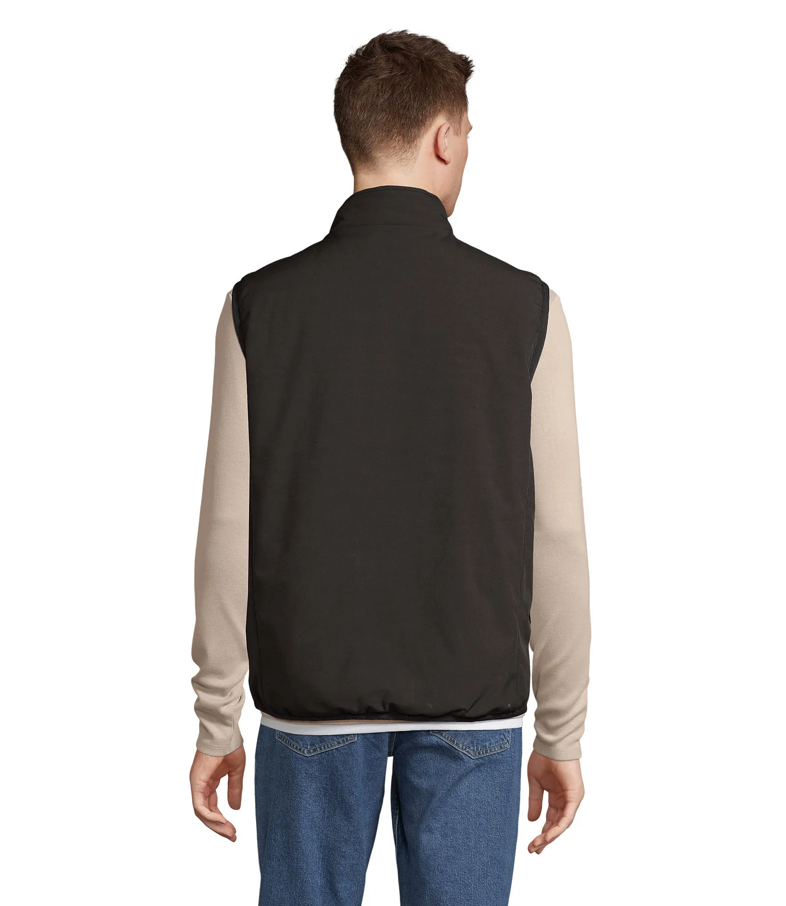 Gilet SOL'S Falcon Padded BW, Black, su modello, retro