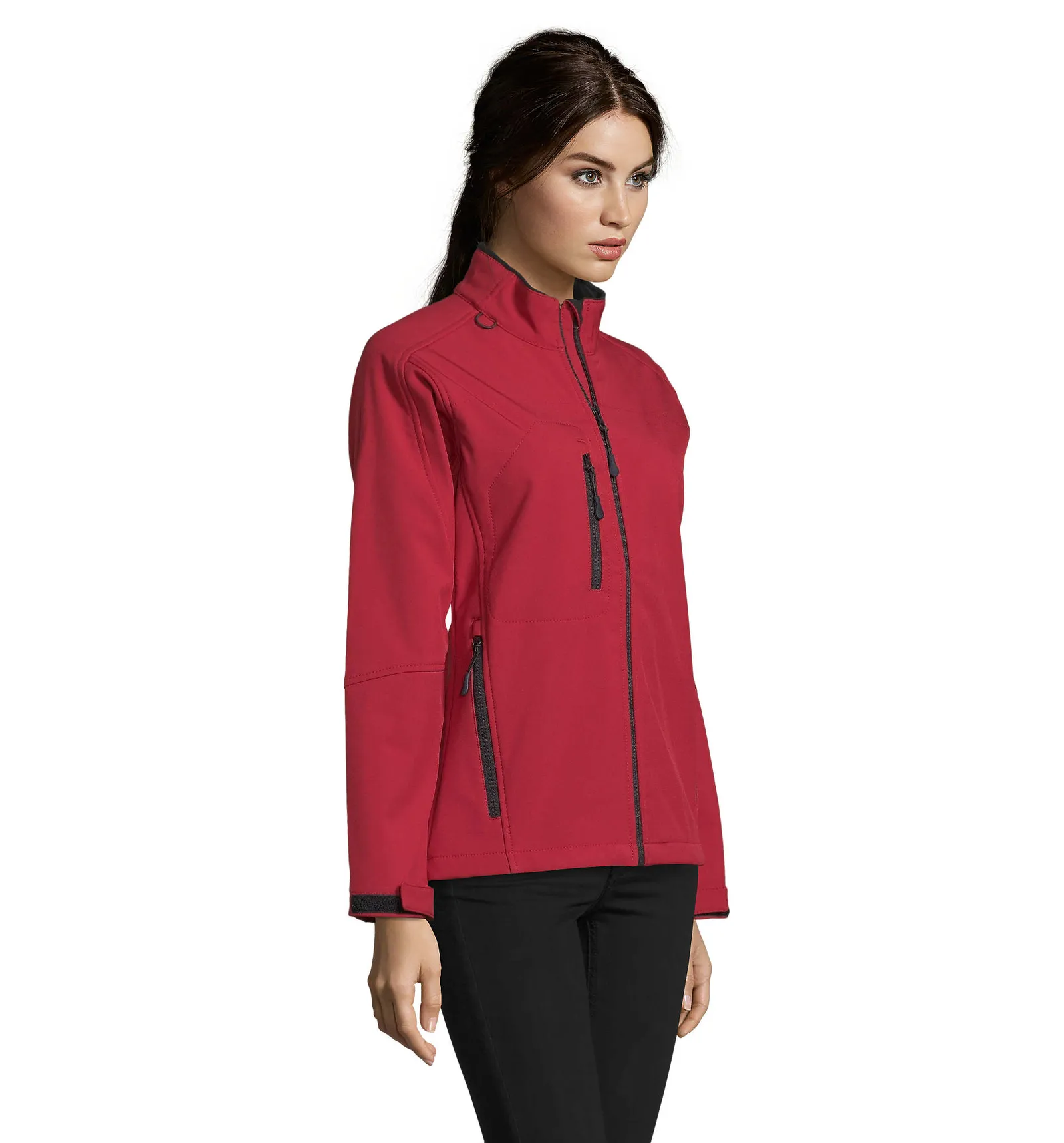 Softshell SOL'S Roxy, Pepper red, su modello, lato