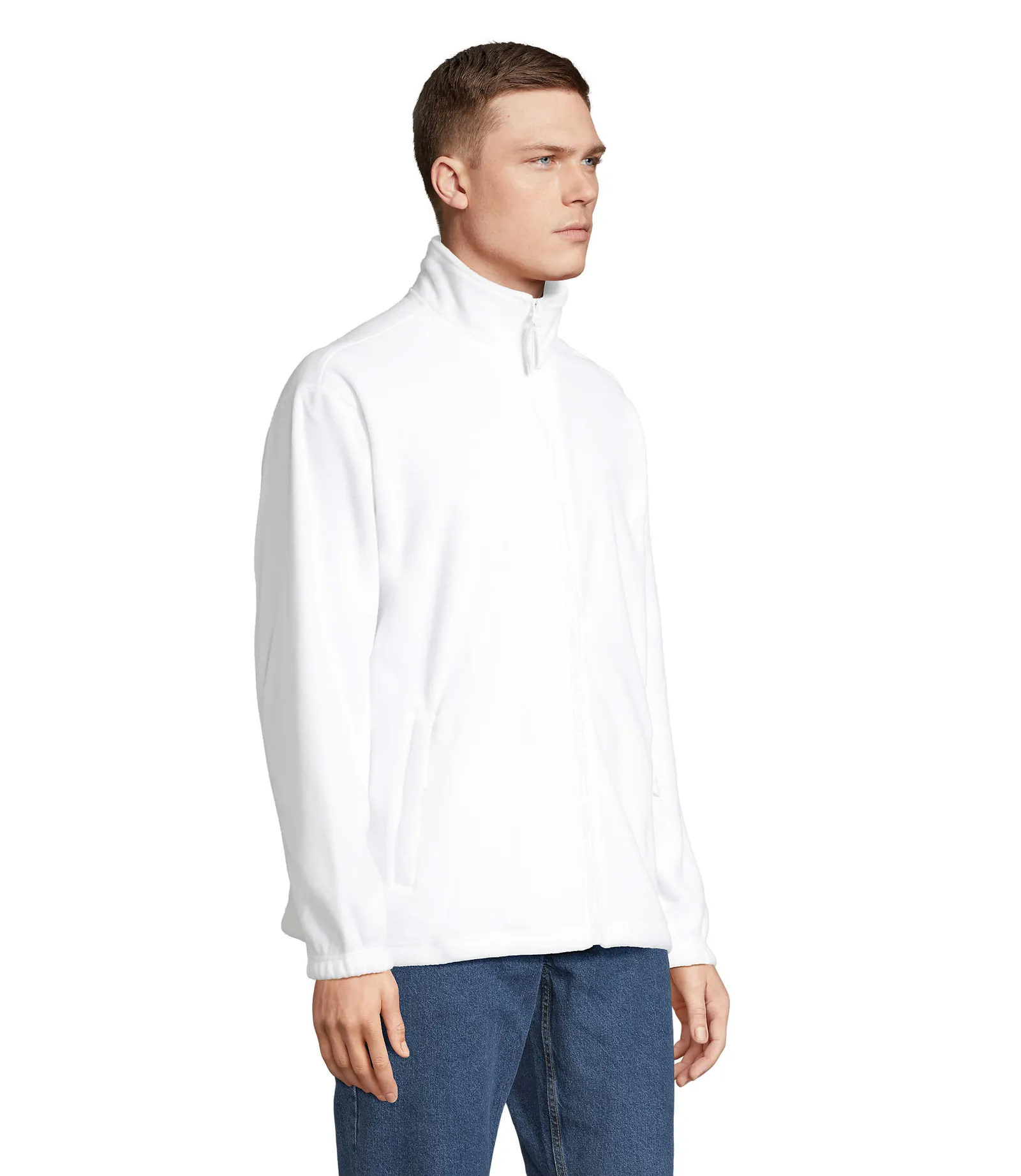 Pile SOL'S North, White, su modello, lato
