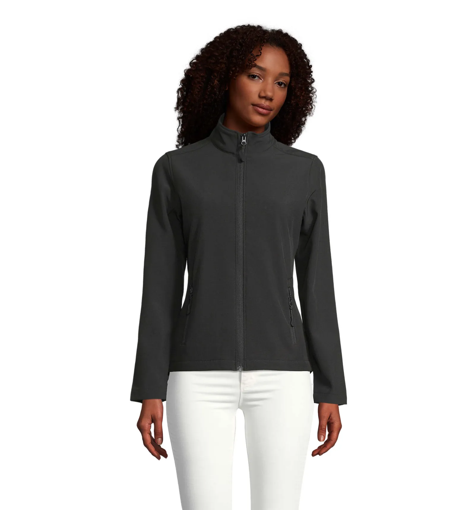 Softshell SOL'S Race Women, Black, su modello, fronte