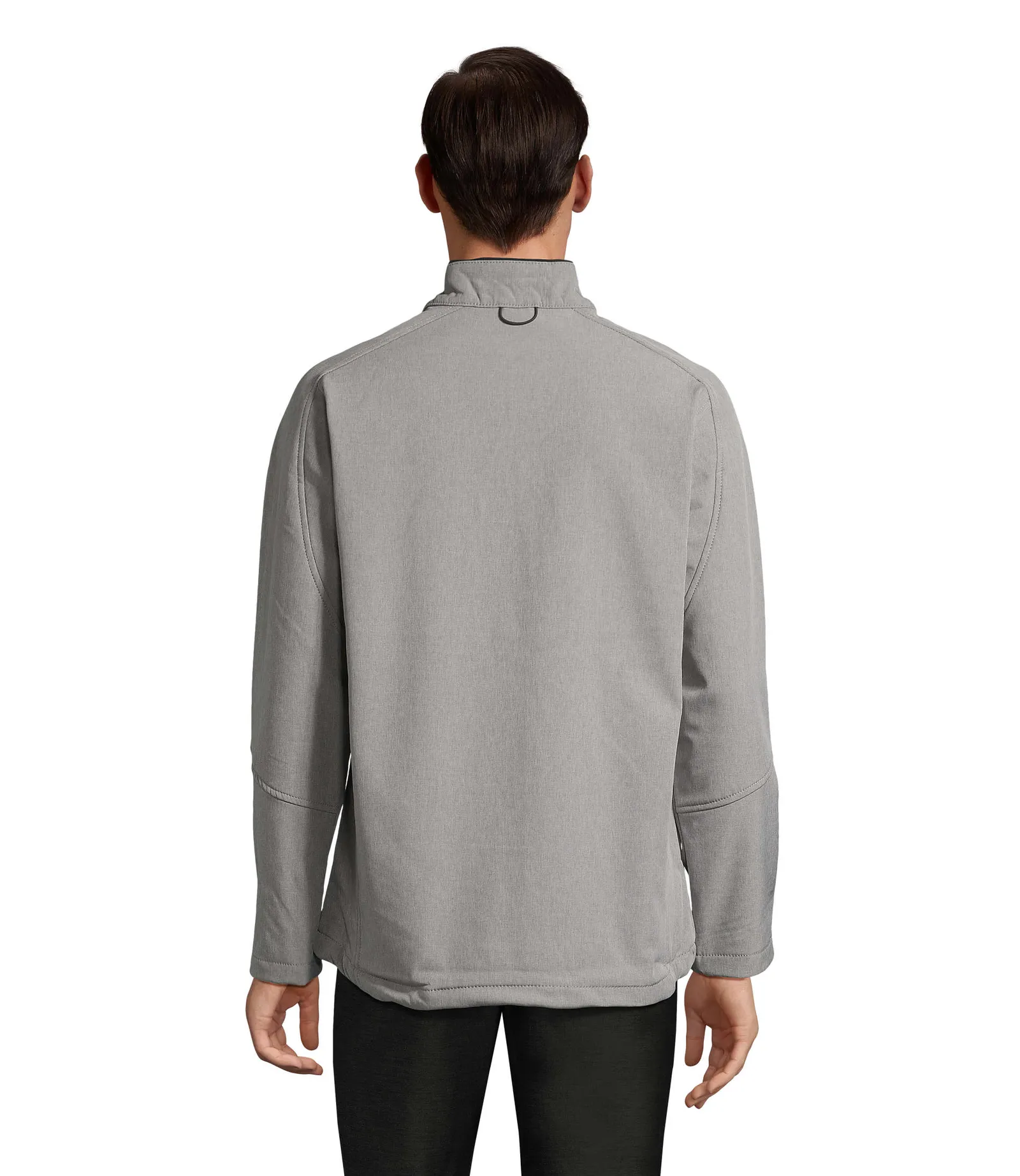 Softshell SOL'S Relax, Grey melange, su modello, retro