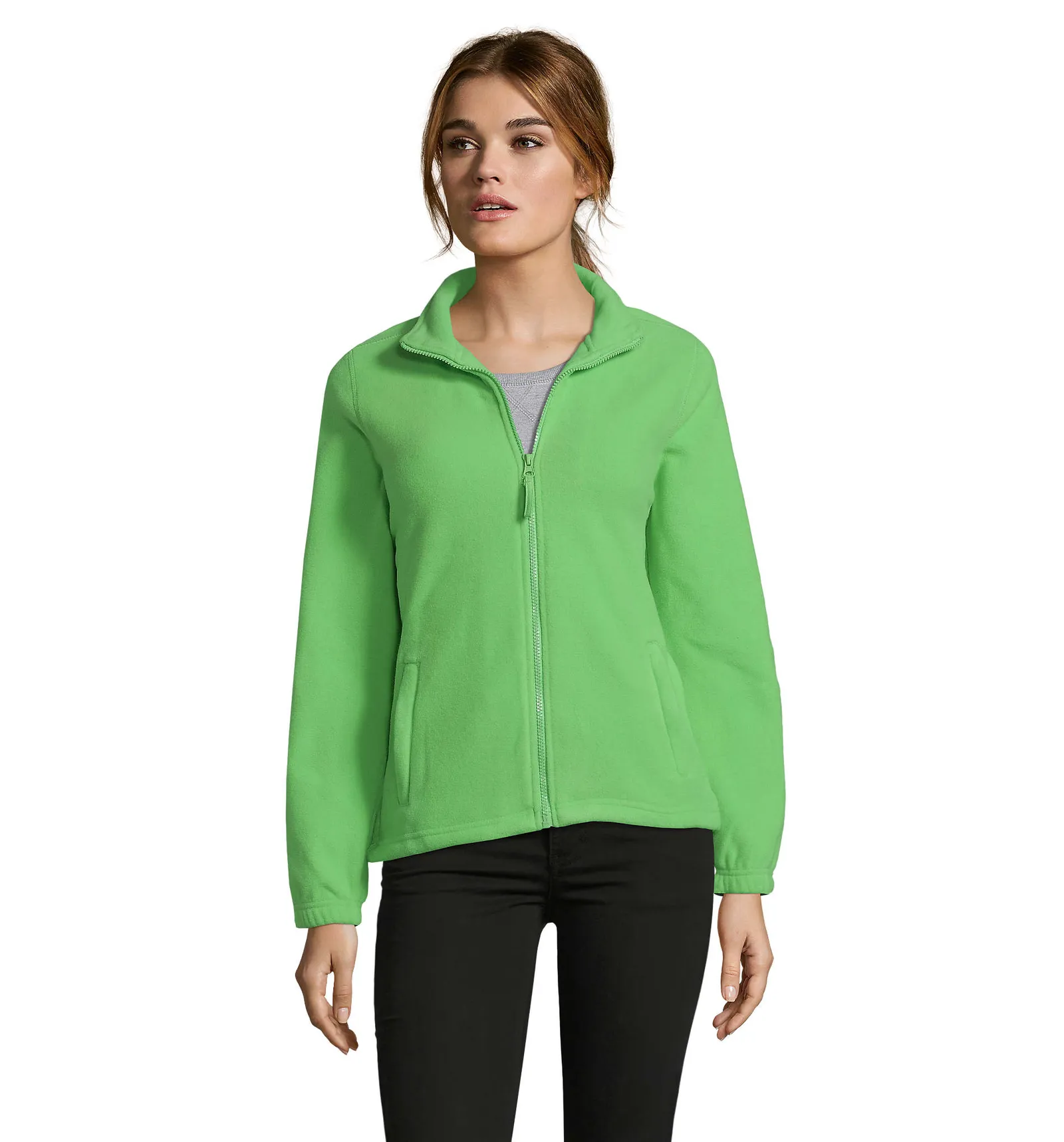 Pile SOL'S North Women, Lime, su modello, fronte