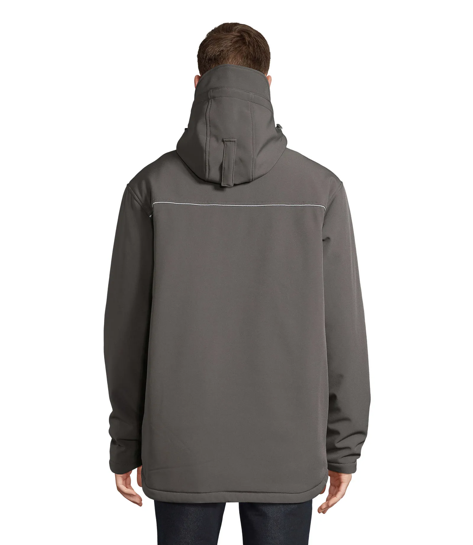 Softshell SOL'S Rock Men, Charcoal grey, su modello, retro