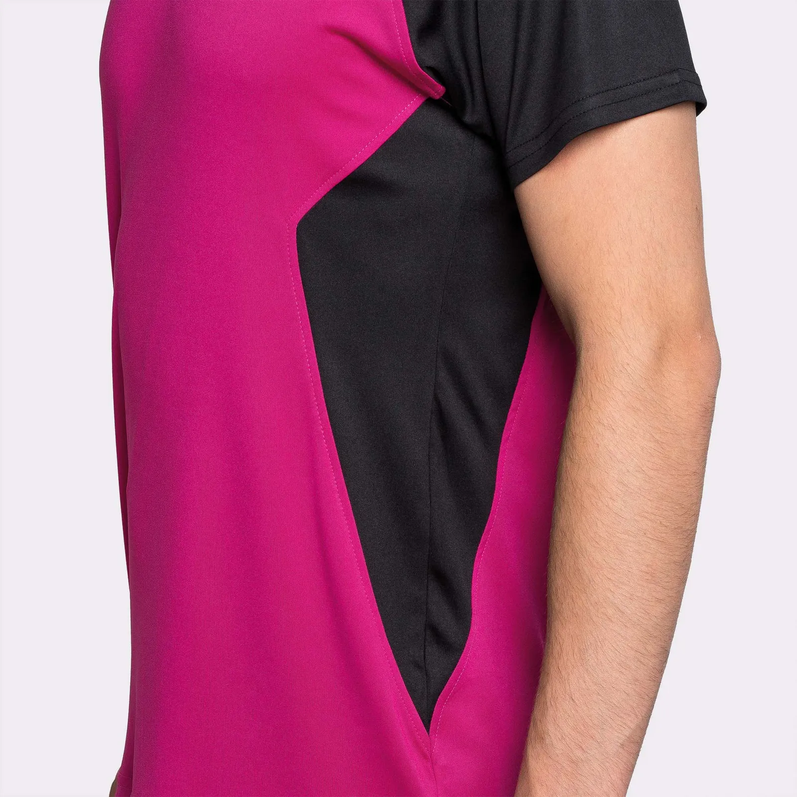 T-shirt tecnica Roly Bugatti, Fucsia/Nero, dettaglio 2