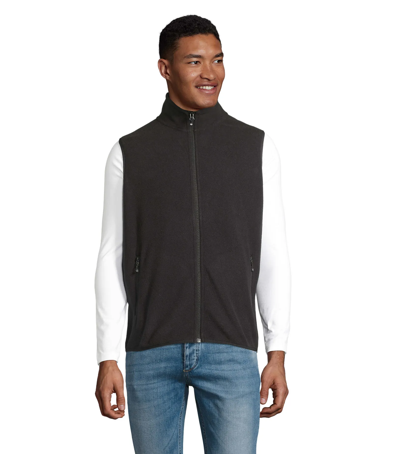 Gilet SOL'S Factor BW, Black, su modello, fronte