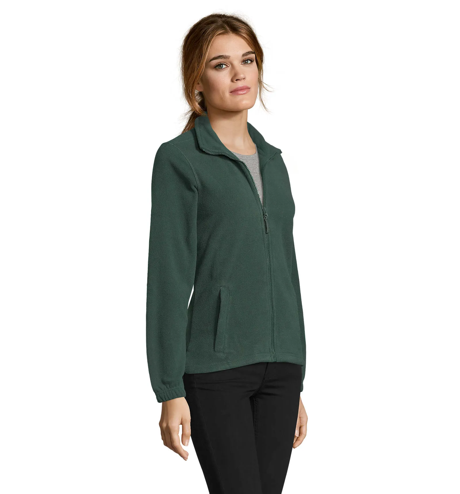 Pile SOL'S North Women, Fir green, su modello, lato
