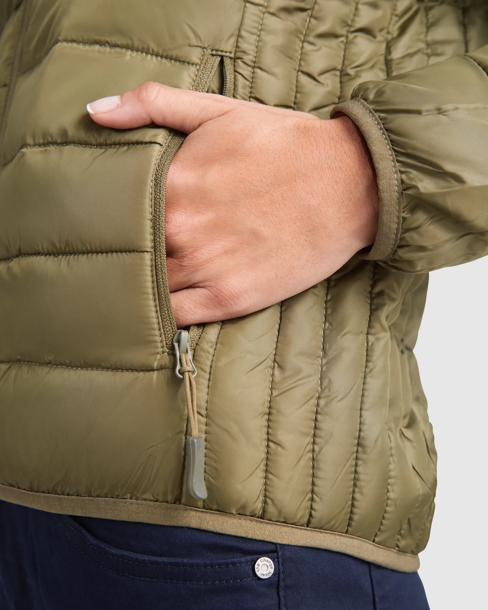 Giubbotto Roly Finland Woman, Verde Militare, dettaglio 2