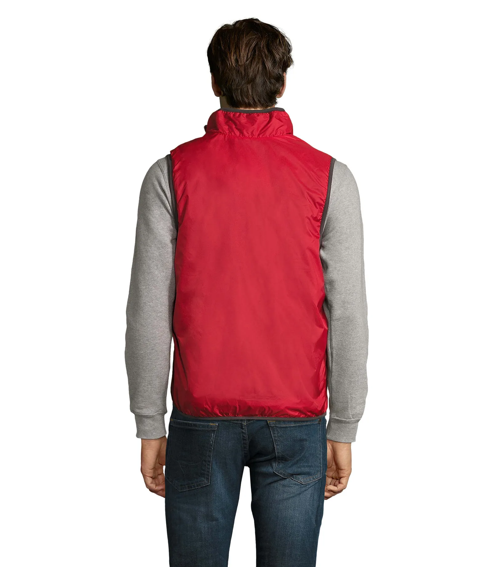 Gilet SOL'S Winner, Red, su modello, retro