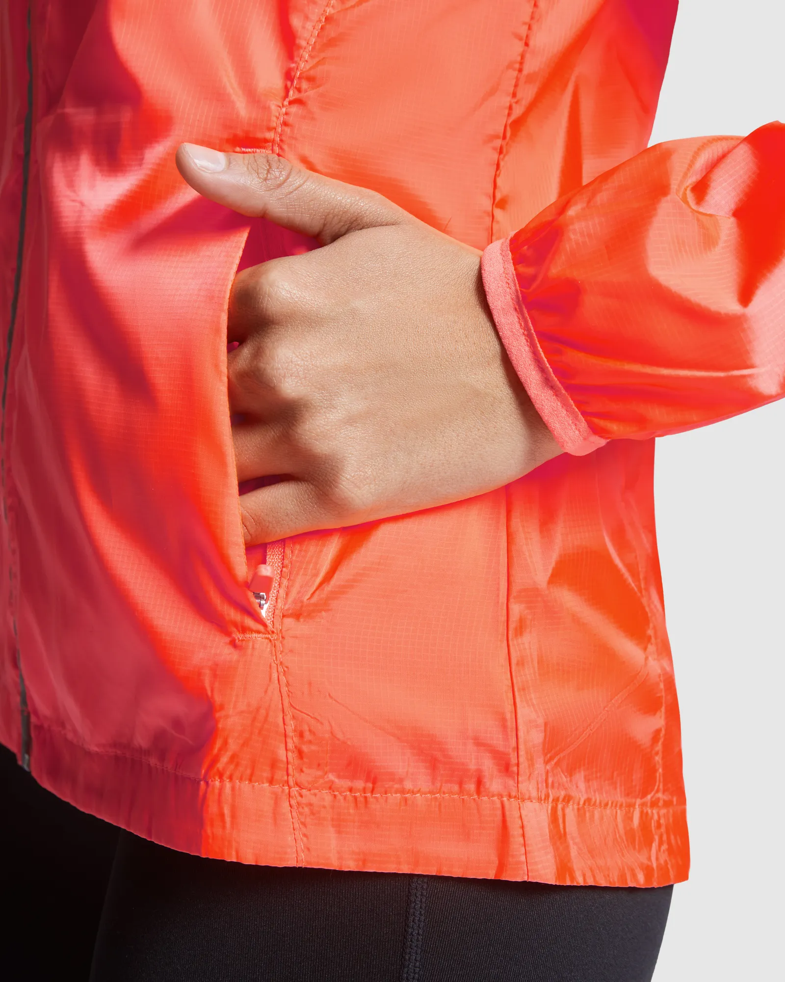 Giacca antivento Roly Glasgow Woman, Corallo Fluo, dettaglio 2