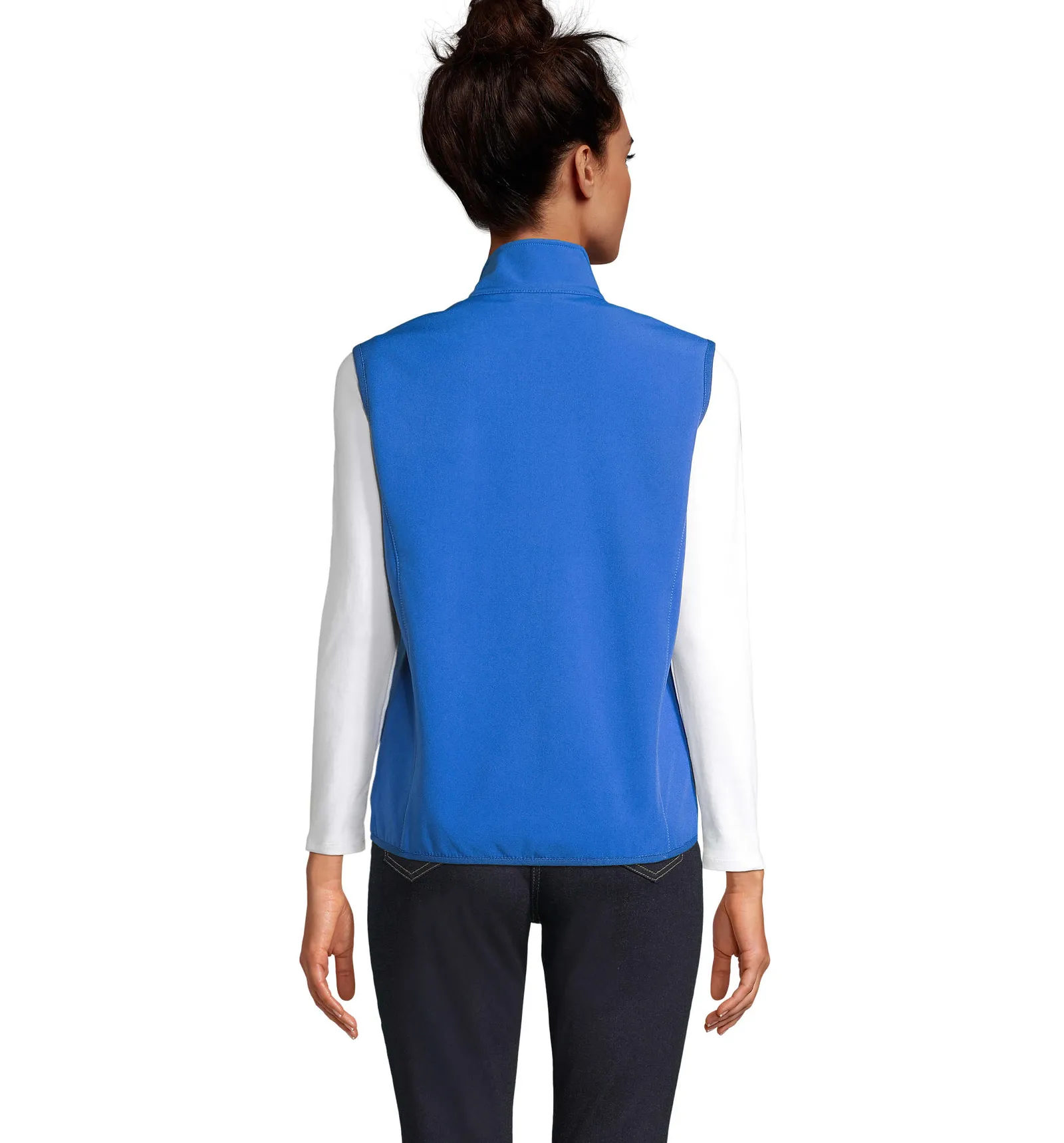 Gilet SOL'S Falcon BW Women, Royal blue, su modello, retro
