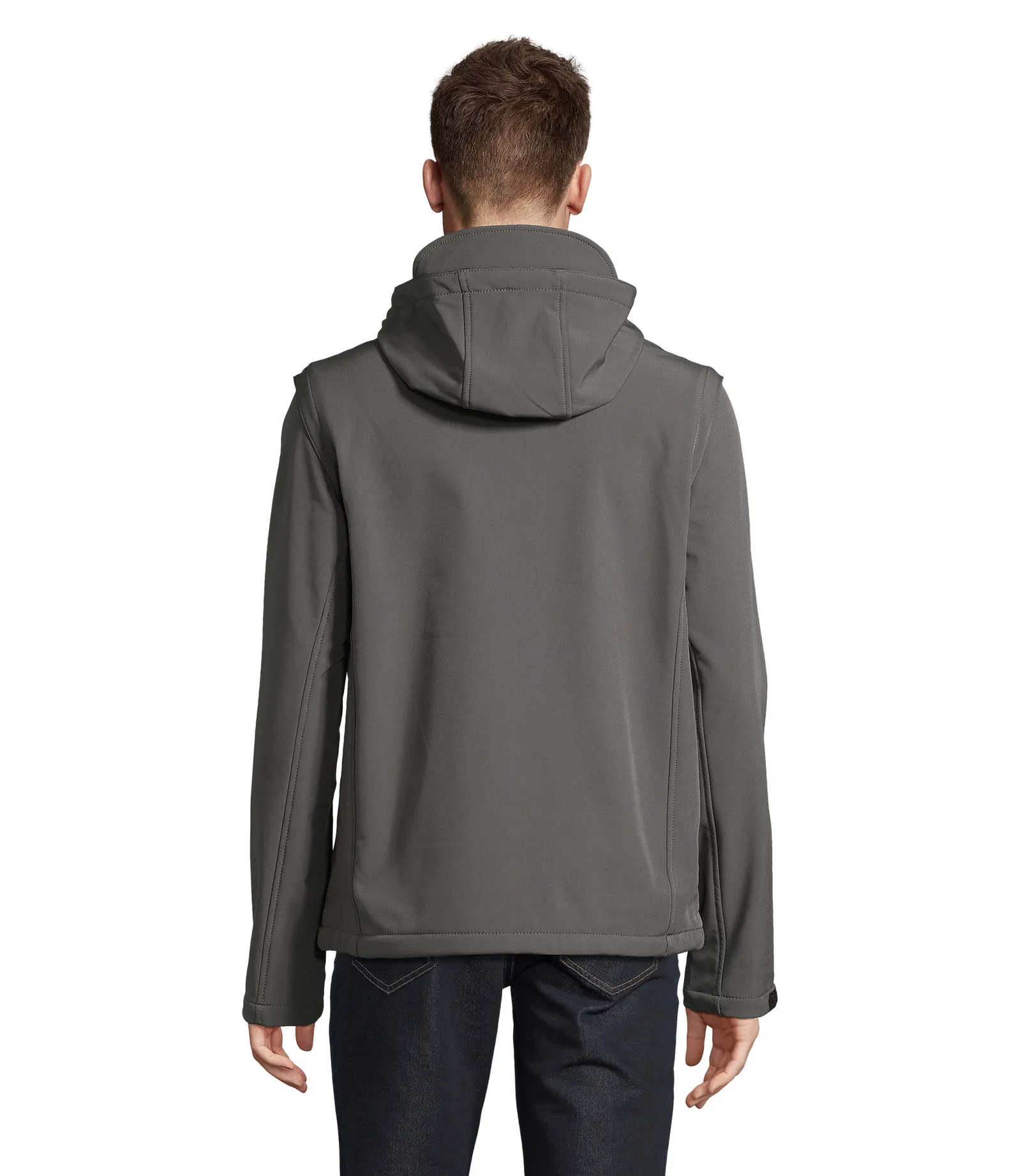 Softshell SOL'S Transformer, Charcoal grey, su modello, retro