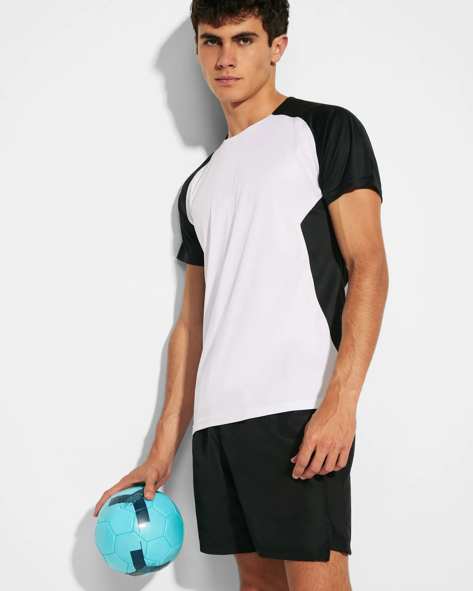 T-shirt tecnica Roly Bugatti, Bianco/Nero