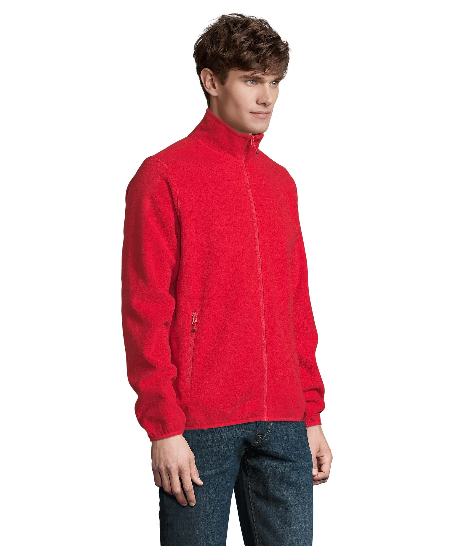 Pile SOL'S Factor Men, Red, su modello, lato