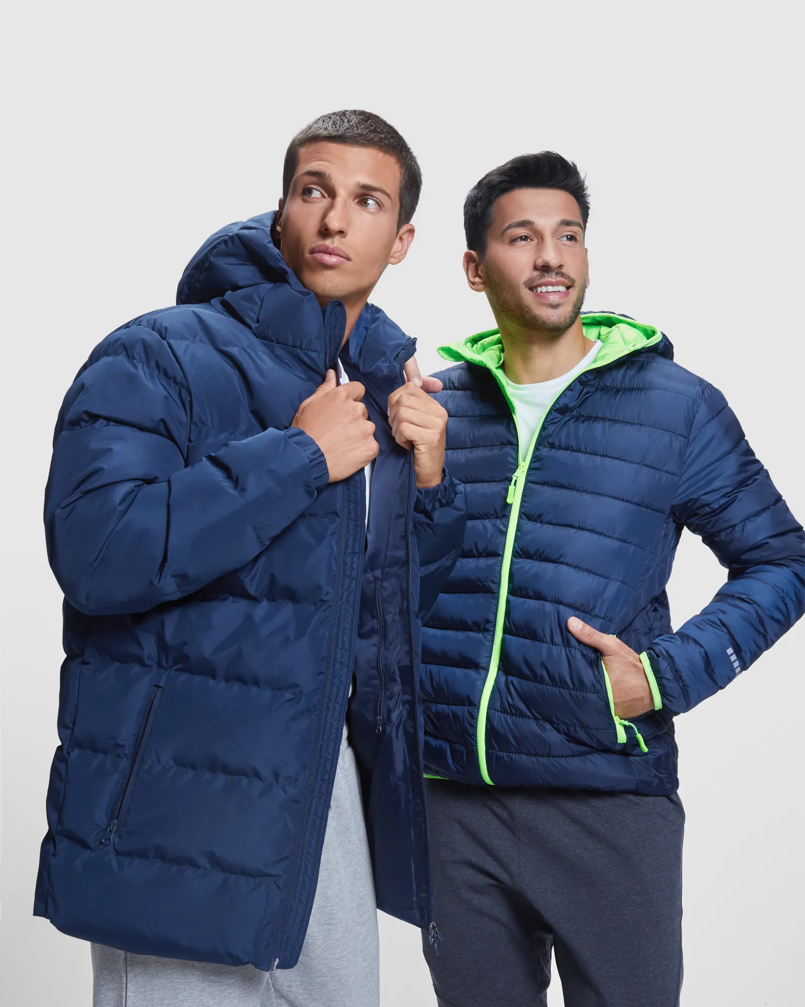 Giubbotto Roly Norway Sport, Blu Navy/Verde Fluo, dettaglio 6