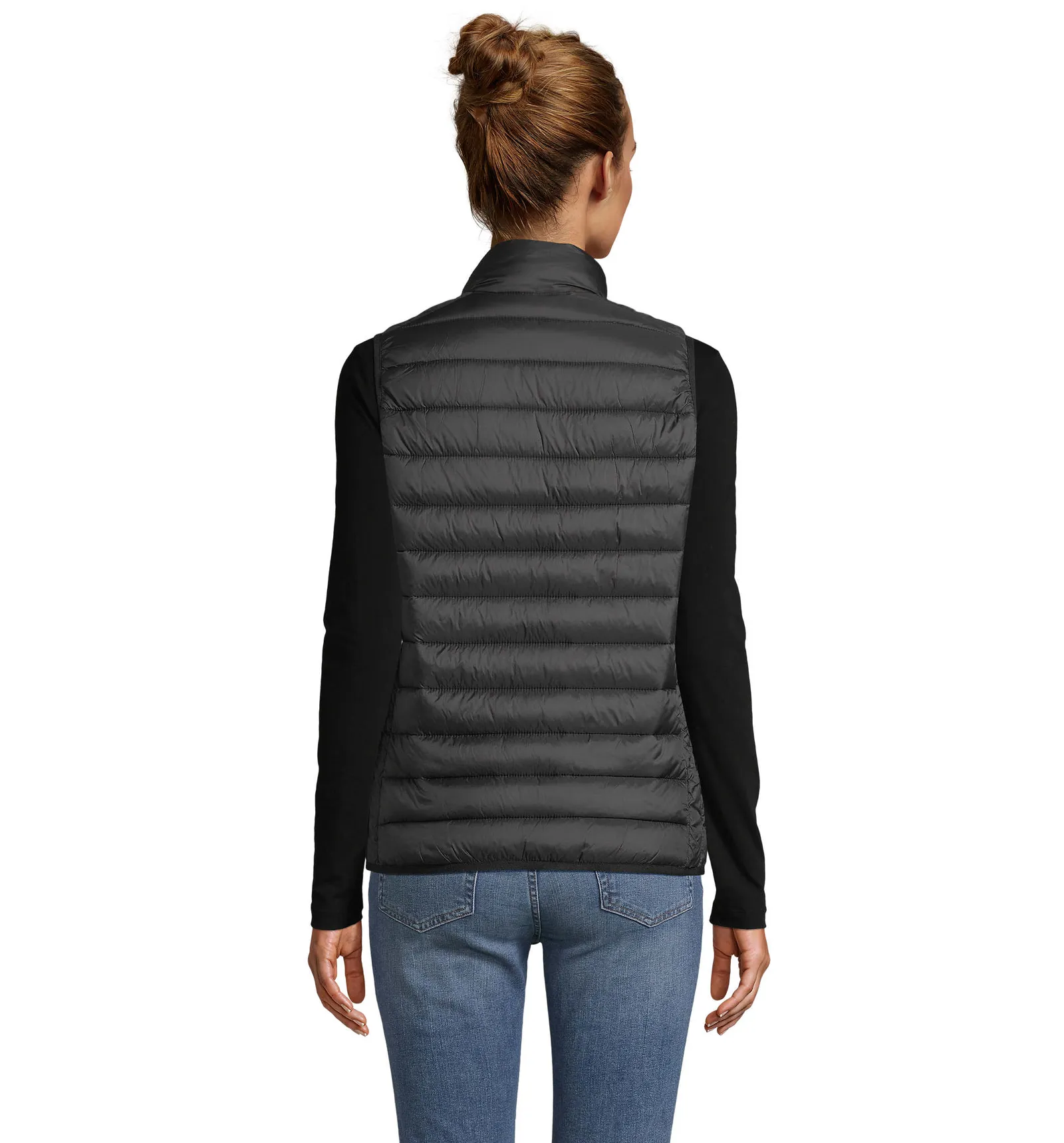 Gilet SOL'S Victoire BW Women, Black, su modello, retro