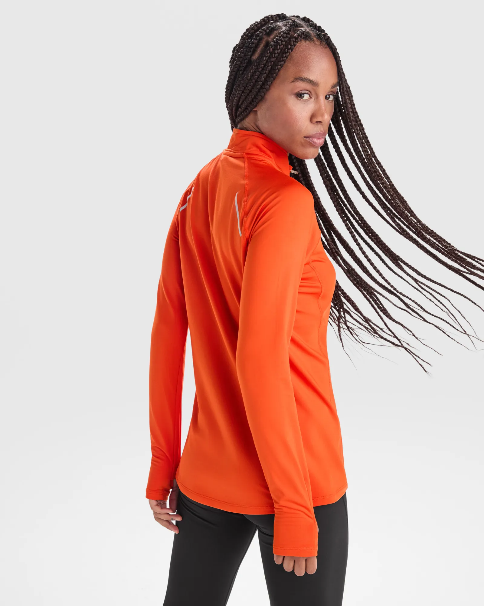 Felpa con zip Roly Estambul Woman, Naranja Fuego, dettaglio 2