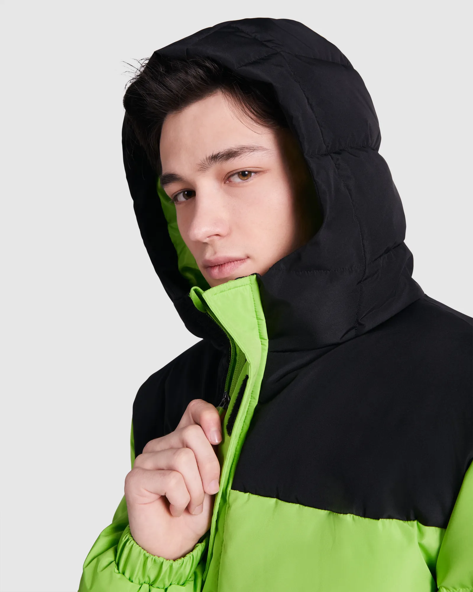 Parka Roly Tallin, Lime/Nero, dettaglio 4