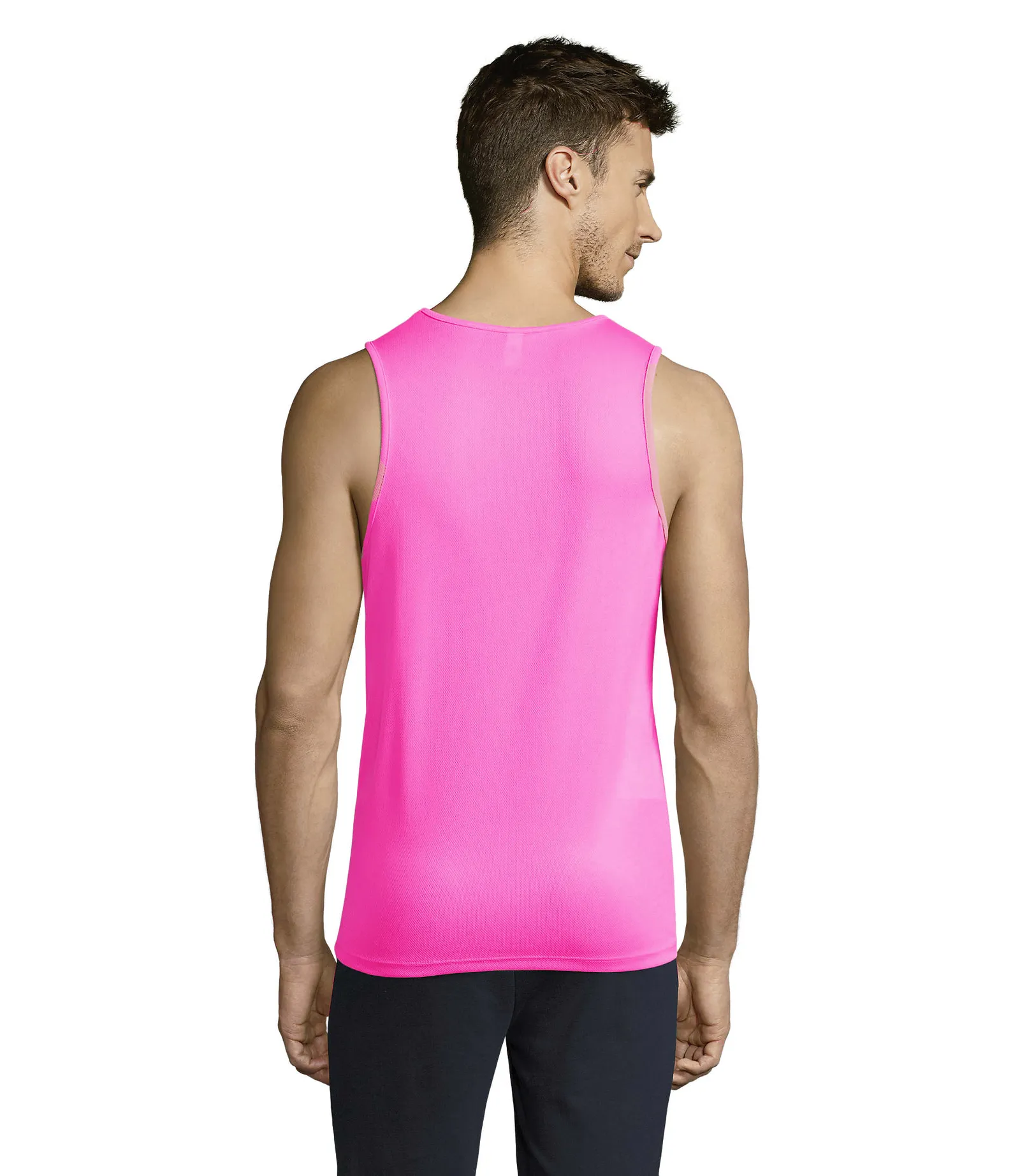Sporty TT Men Rosa fluo 2 indossata retro