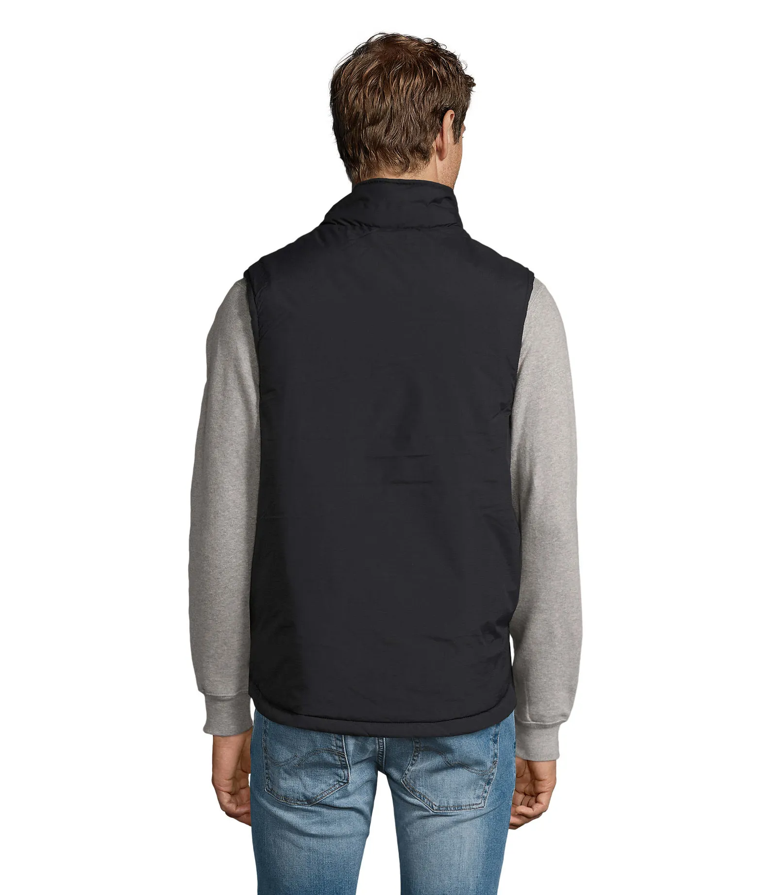 Gilet SOL'S Wells, Navy, su modello, retro