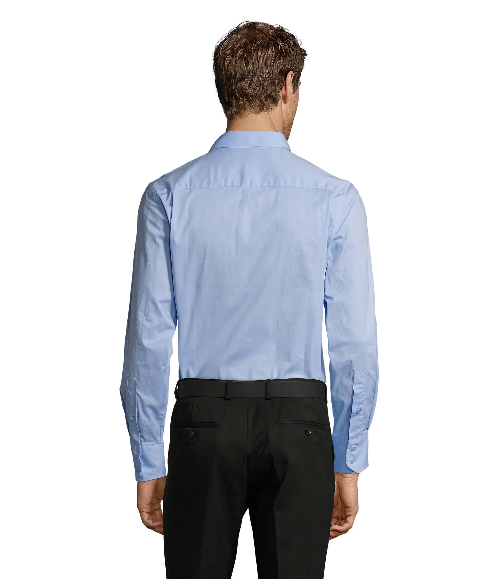 Camicia manica lunga SOL'S Brighton, Bright sky, su modello, retro