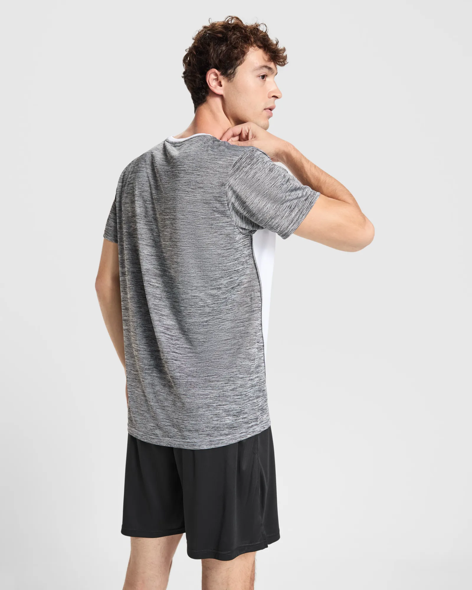 T-shirt tecnica Roly Zolder, Bianco/Nero Vigorè, dettaglio 2
