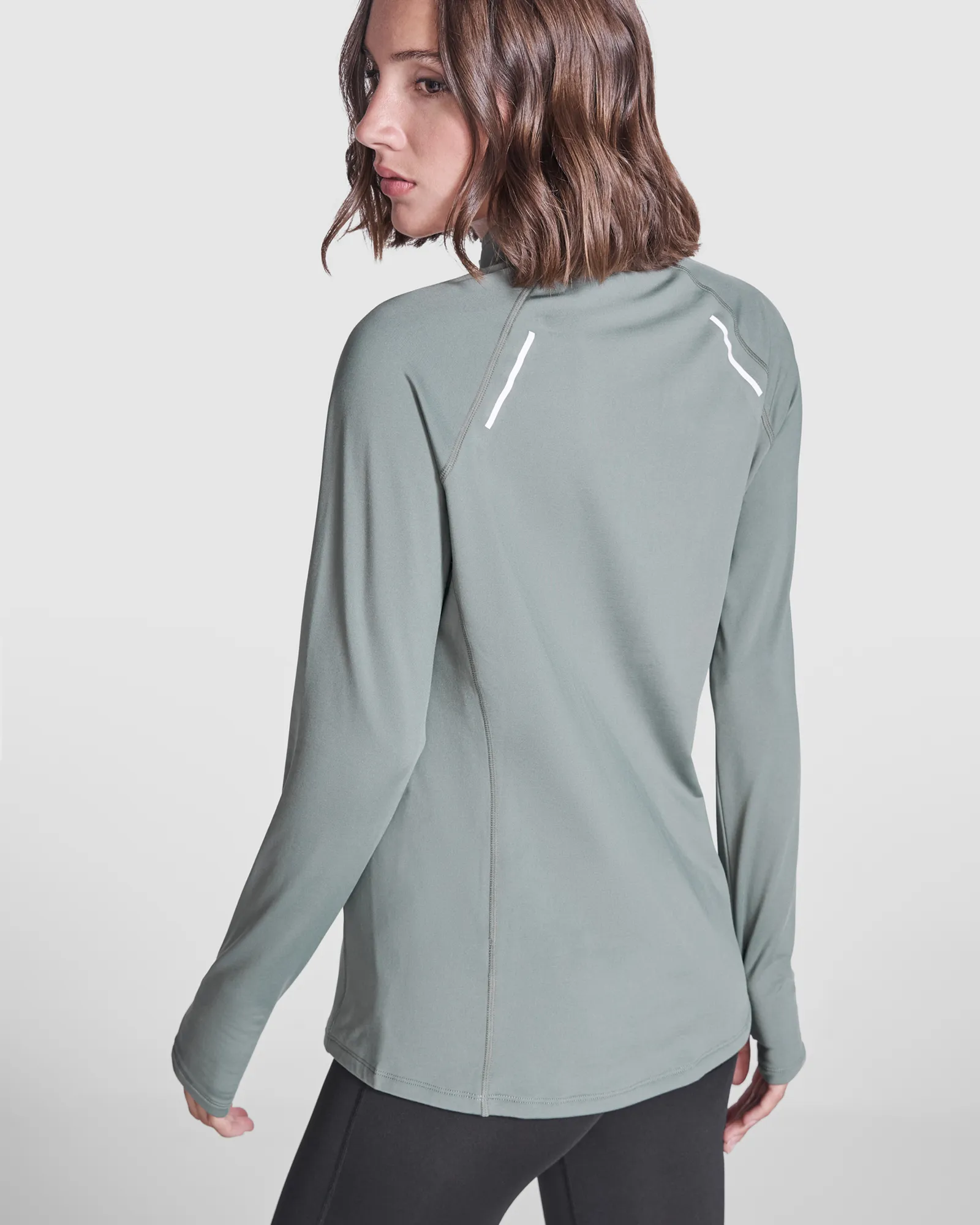 Felpa con zip Roly Estambul Woman, Verde Laurel, dettaglio 3