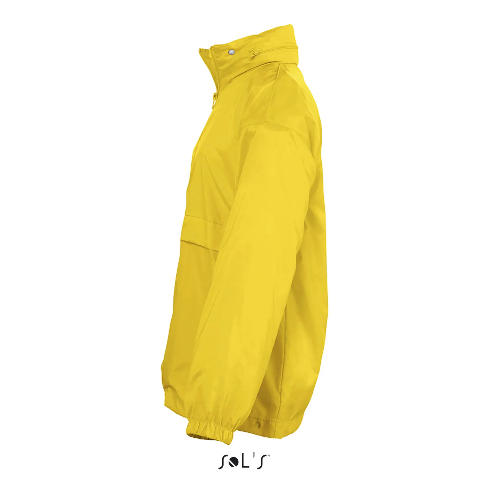 Giacca antivento SOL'S Surf Kids, Gold, su modello, lato