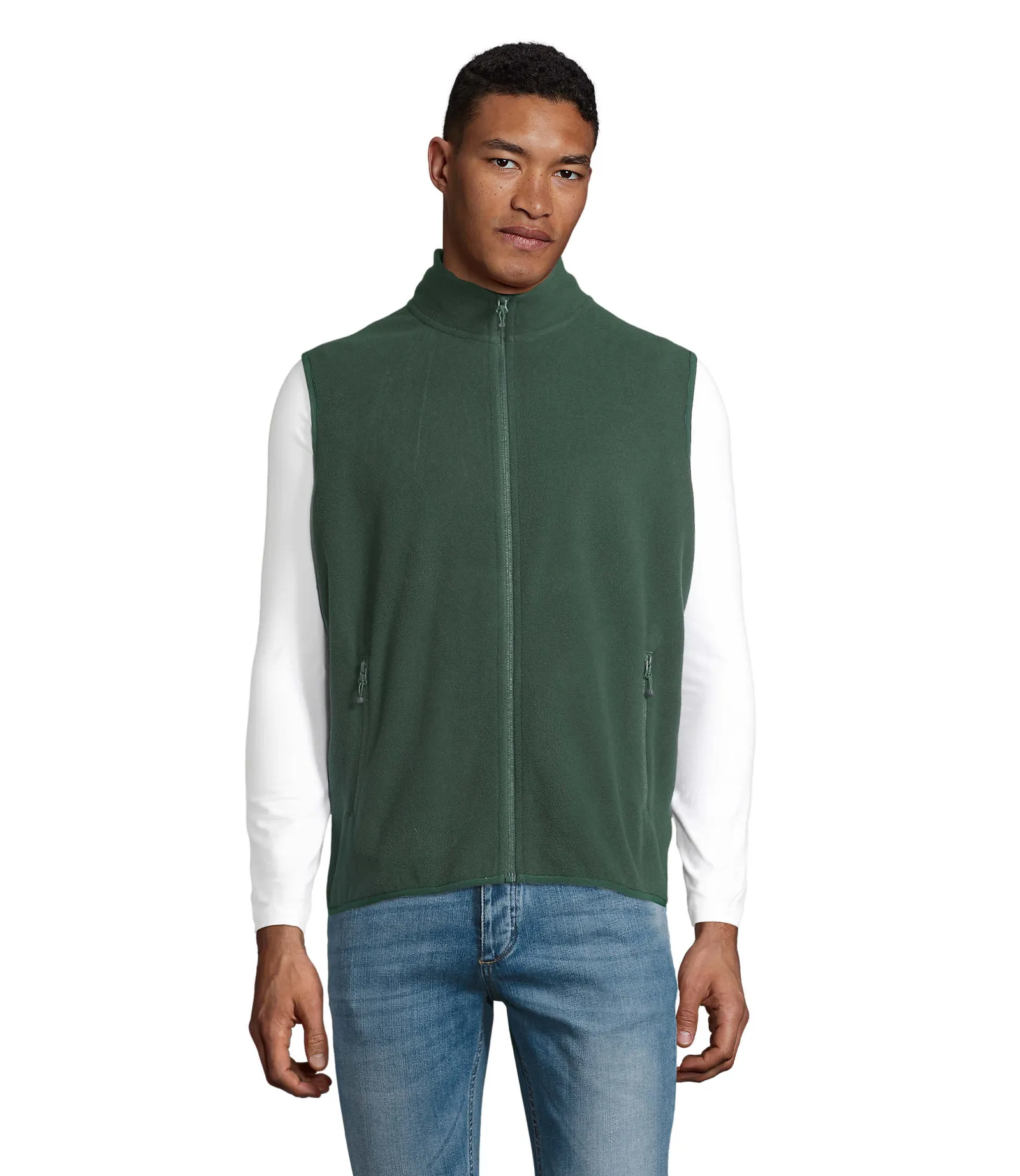 Gilet SOL'S Factor BW, Forest green, su modello, fronte