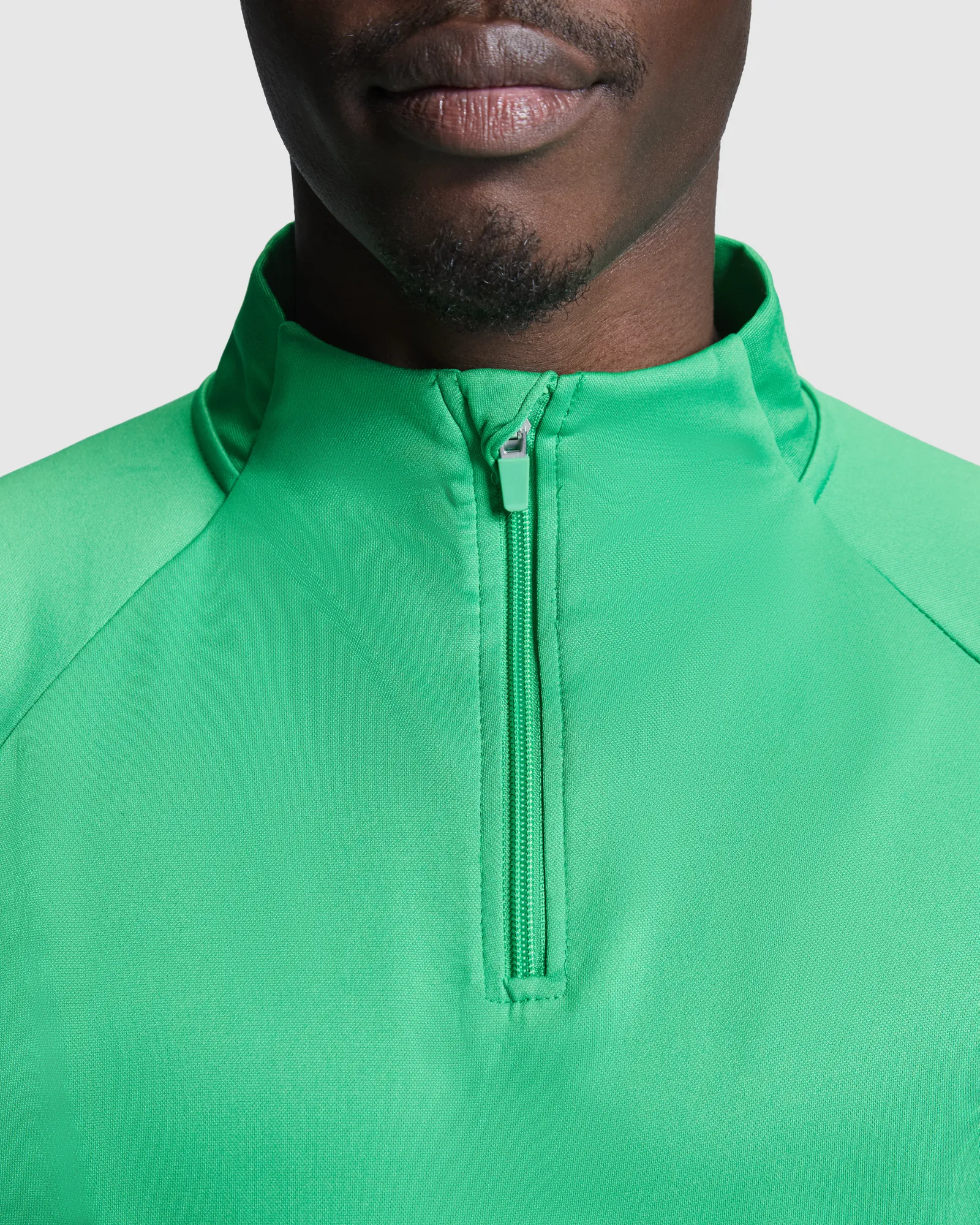 Felpa con mezza zip Roly Epiro, Verde Felce, dettaglio 3