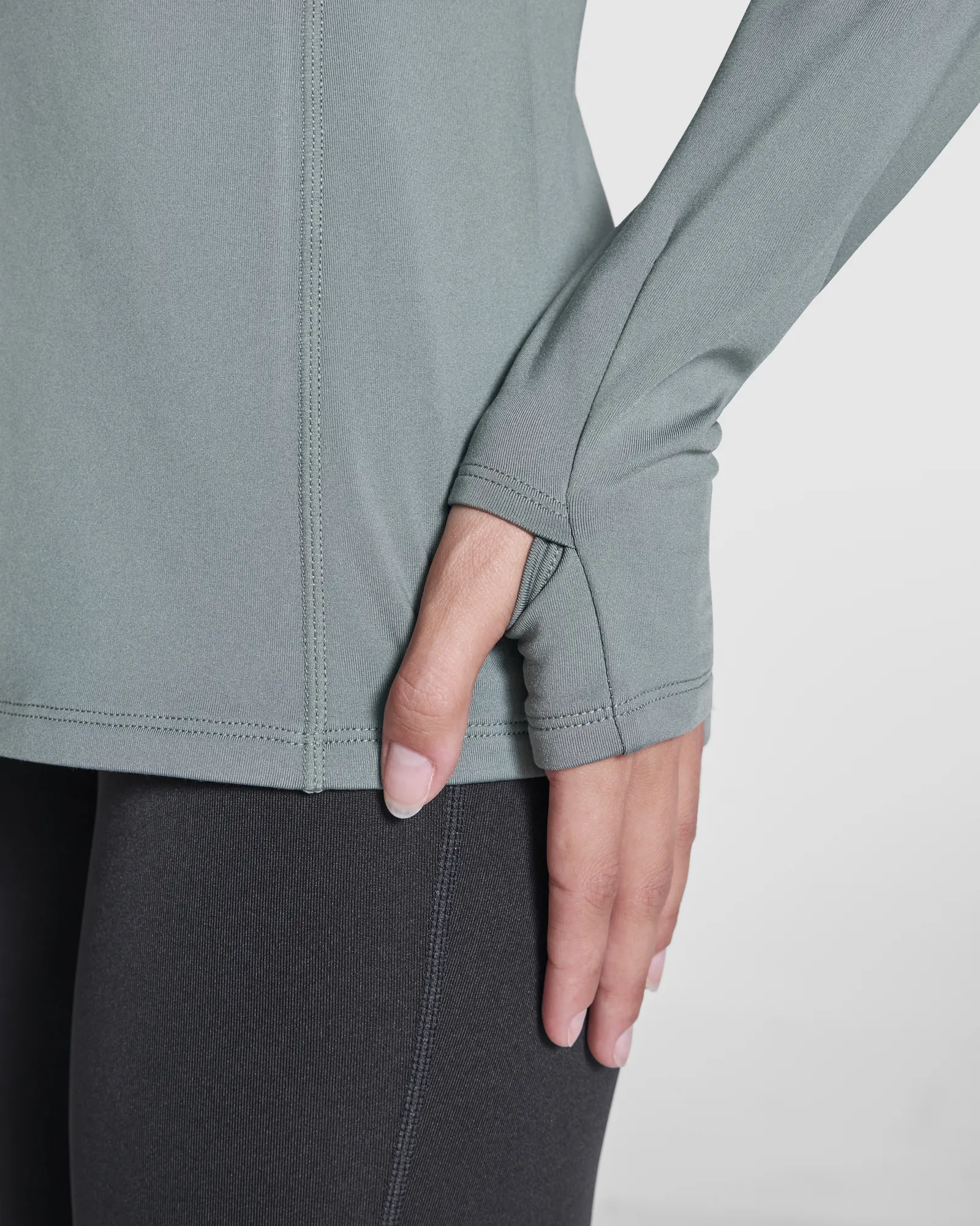 Felpa con zip Roly Estambul Woman, Verde Laurel, dettaglio 6