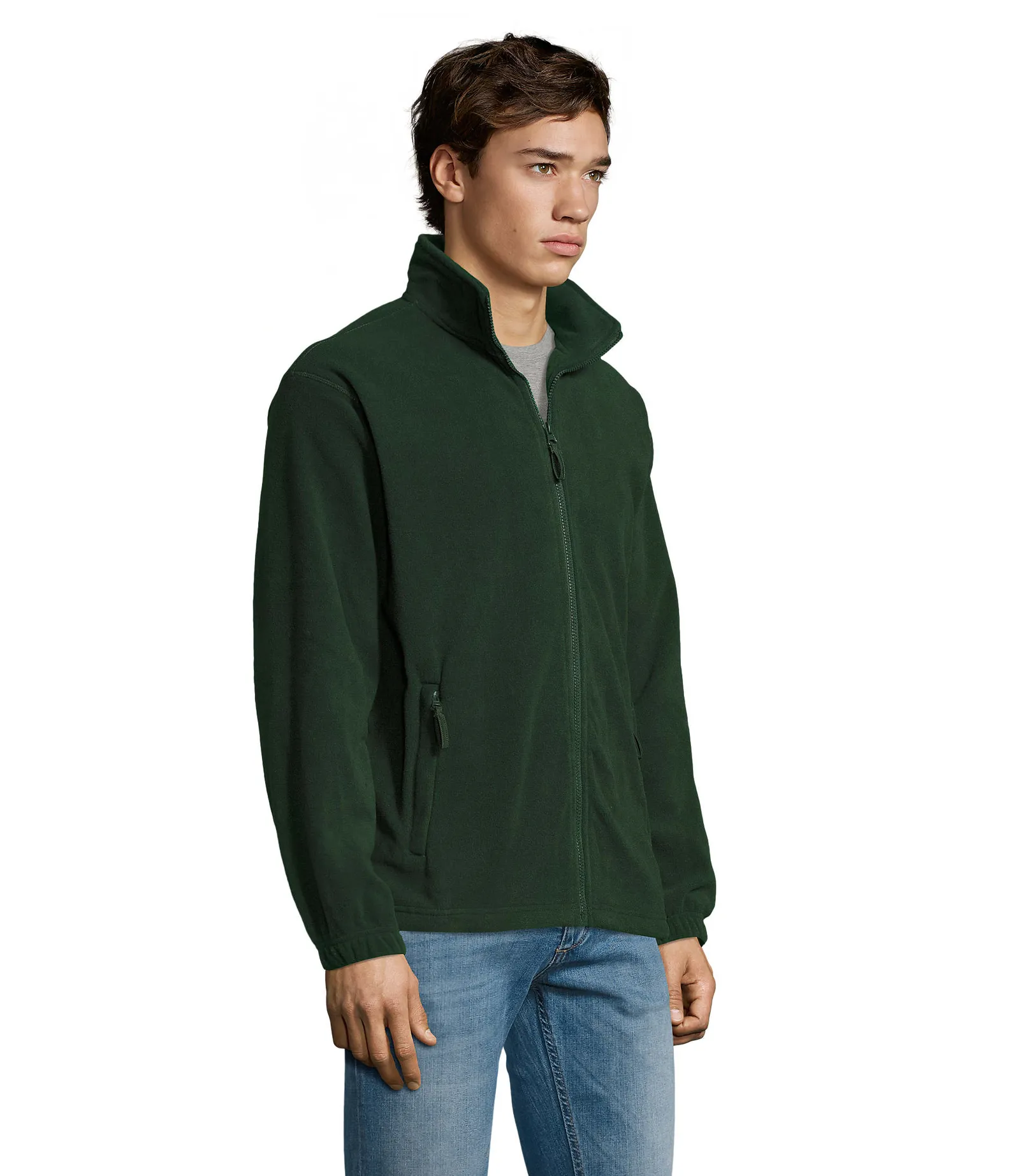 Pile SOL'S North, Fir green, su modello, lato