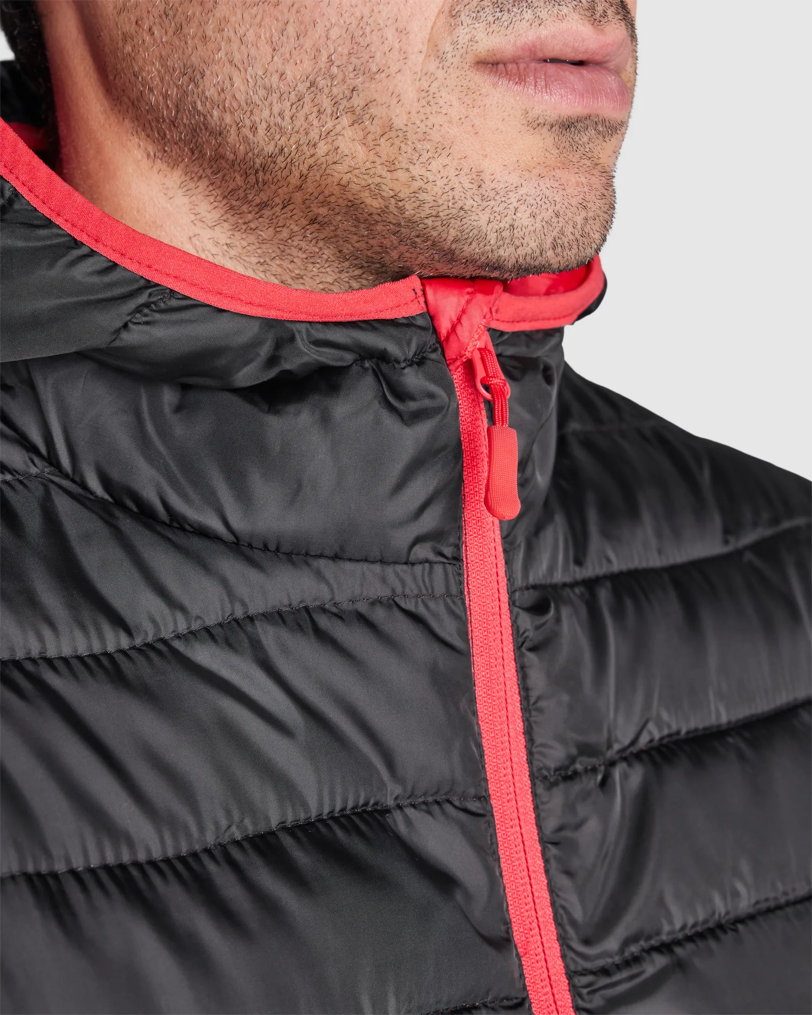 Giubbotto Roly Norway Sport, Nero/Rosso, dettaglio 4