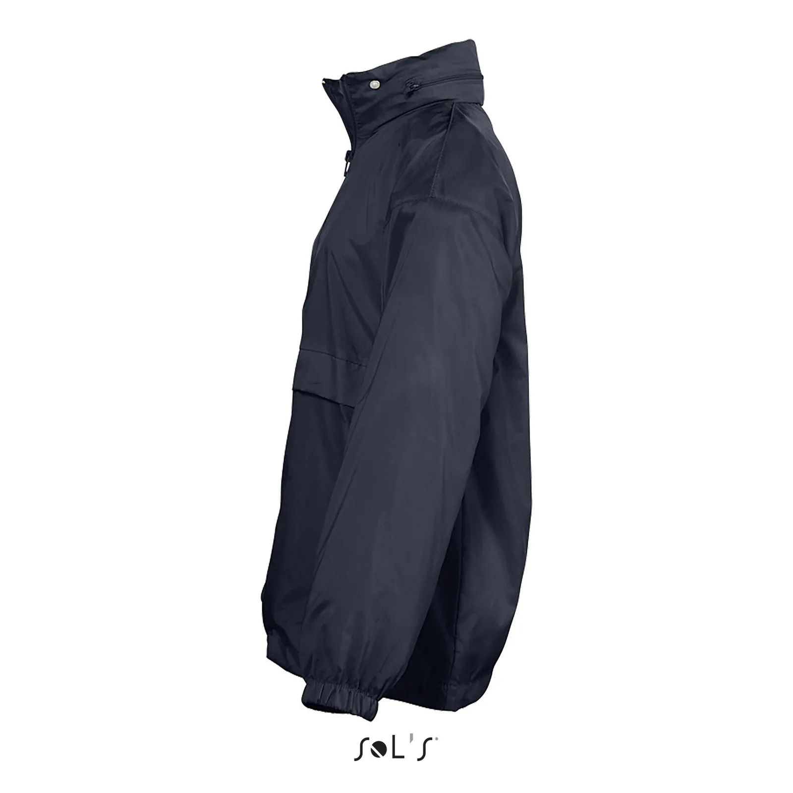 Giacca antivento SOL'S Surf Kids, Navy, su modello, lato