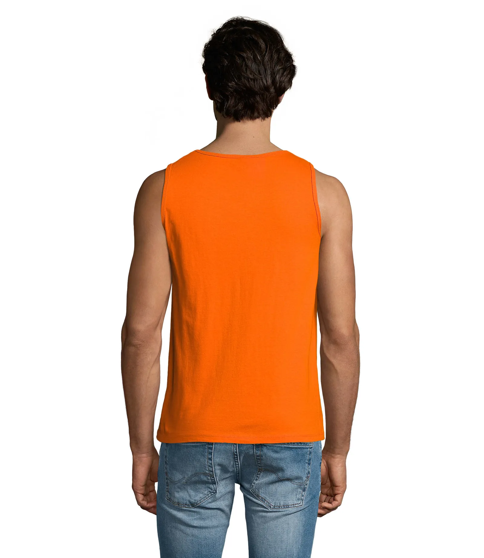 Canotta SOL'S Justin, Orange, su modello, retro