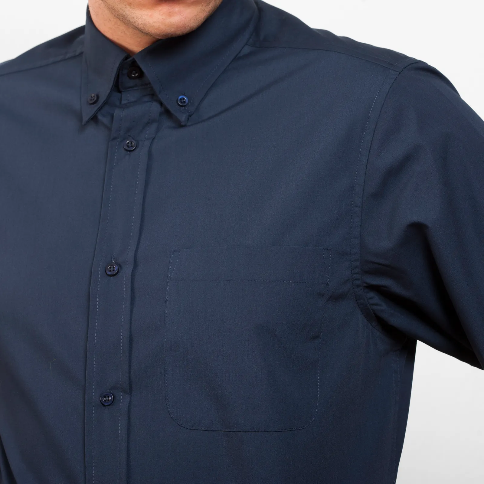 Camicia manica lunga Roly Aifos L/S, Blu Navy, dettaglio