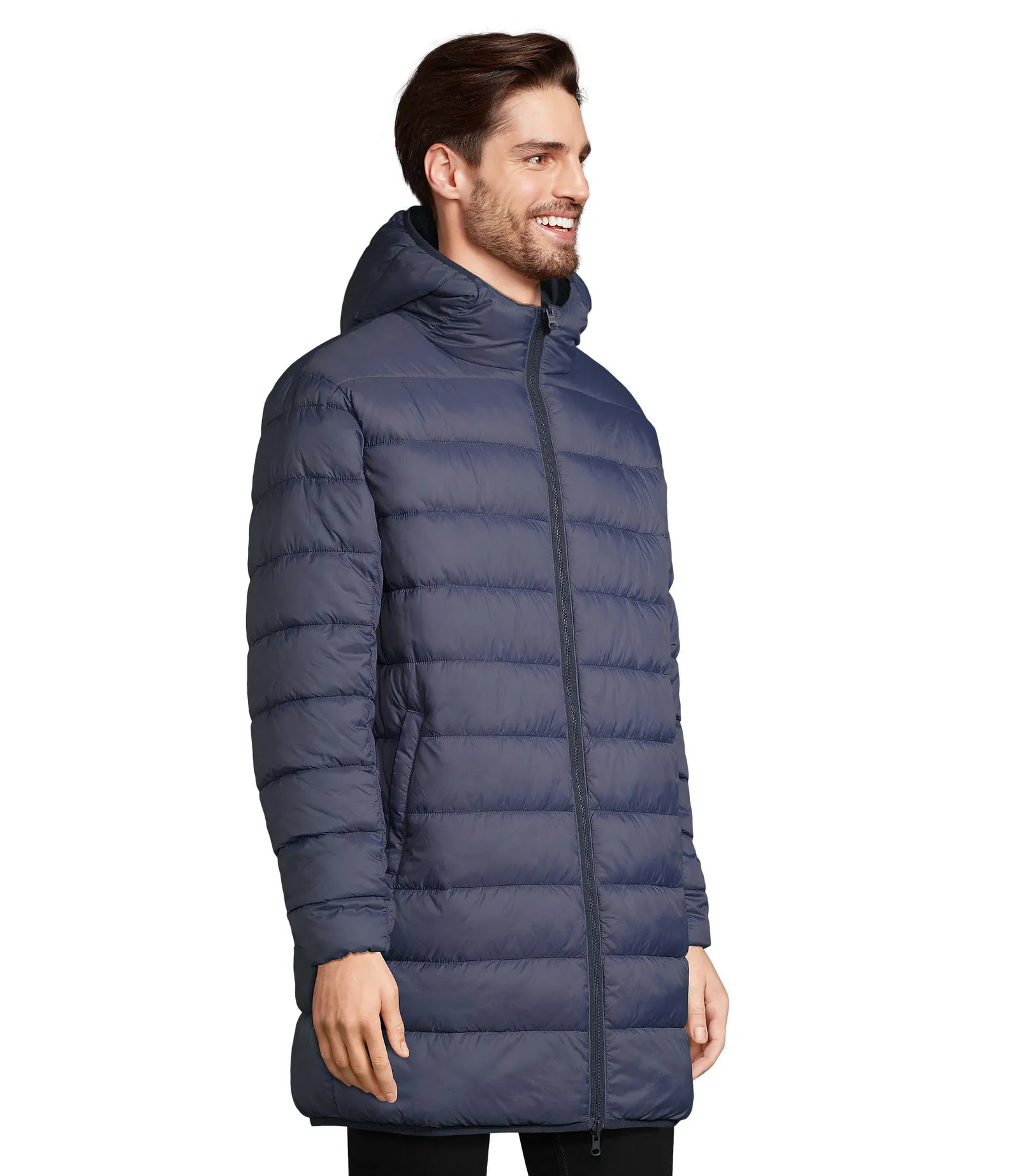 Parka SOL'S Reverse, French navy, su modello, lato