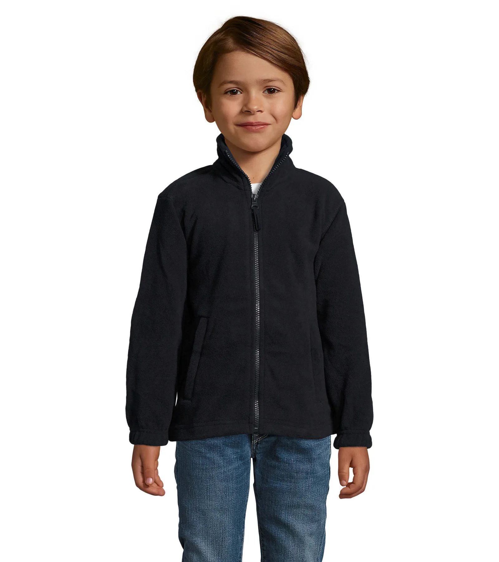 Pile SOL'S North Kids, Navy, su modello, fronte