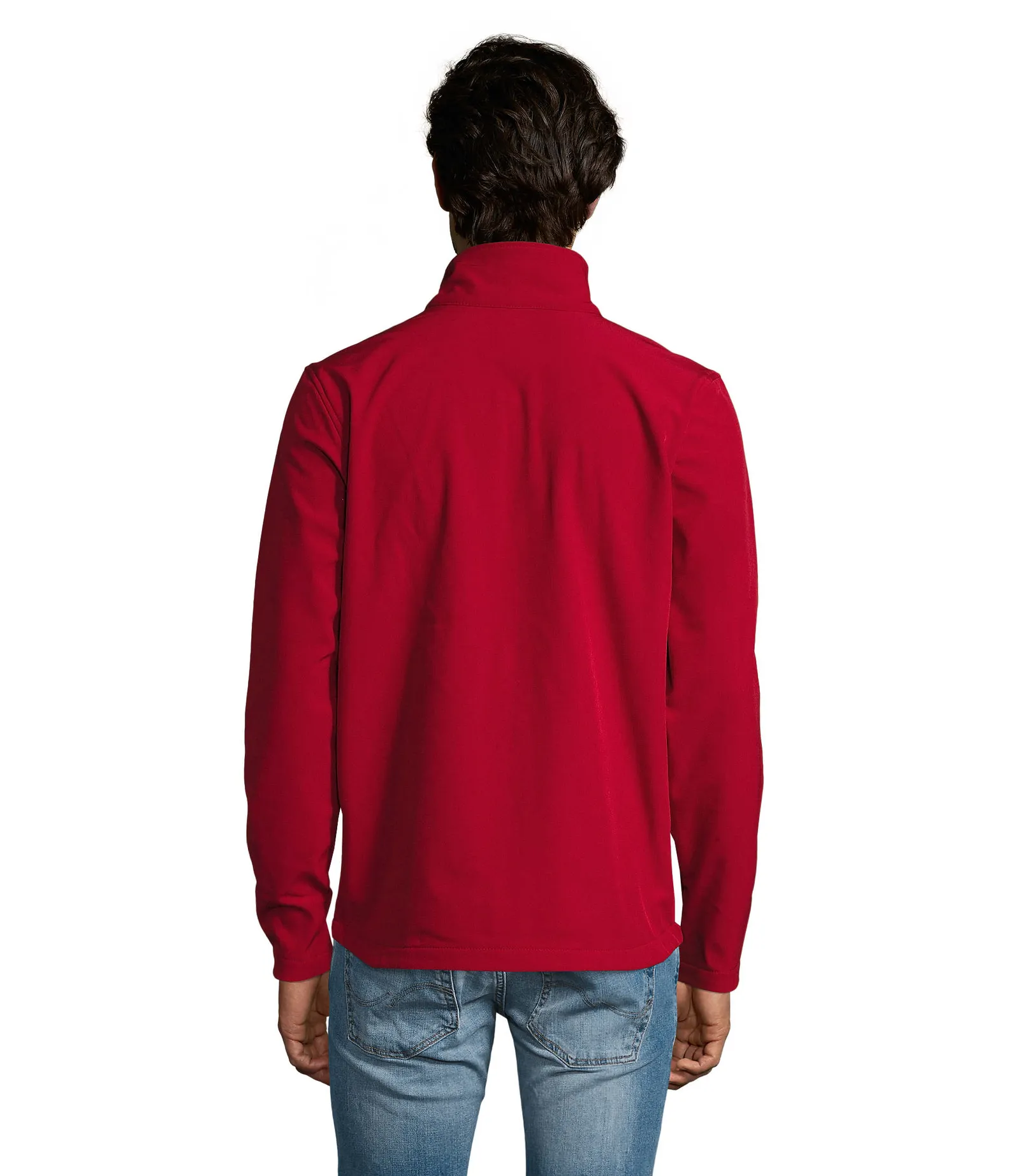 Softshell SOL'S Race Men, Pepper red, su modello, retro