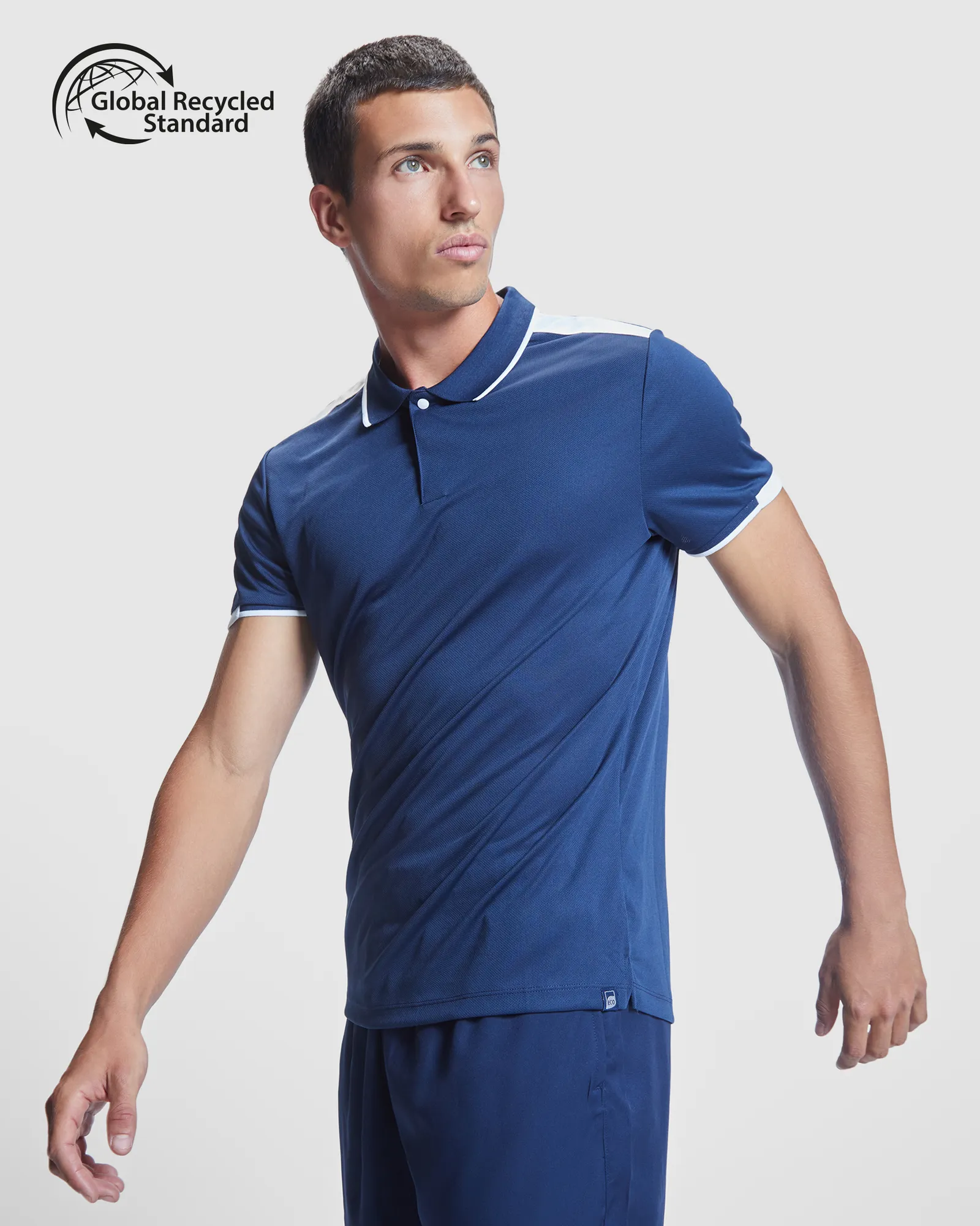 Polo tecnica Roly Tamil, Marina/Bianco