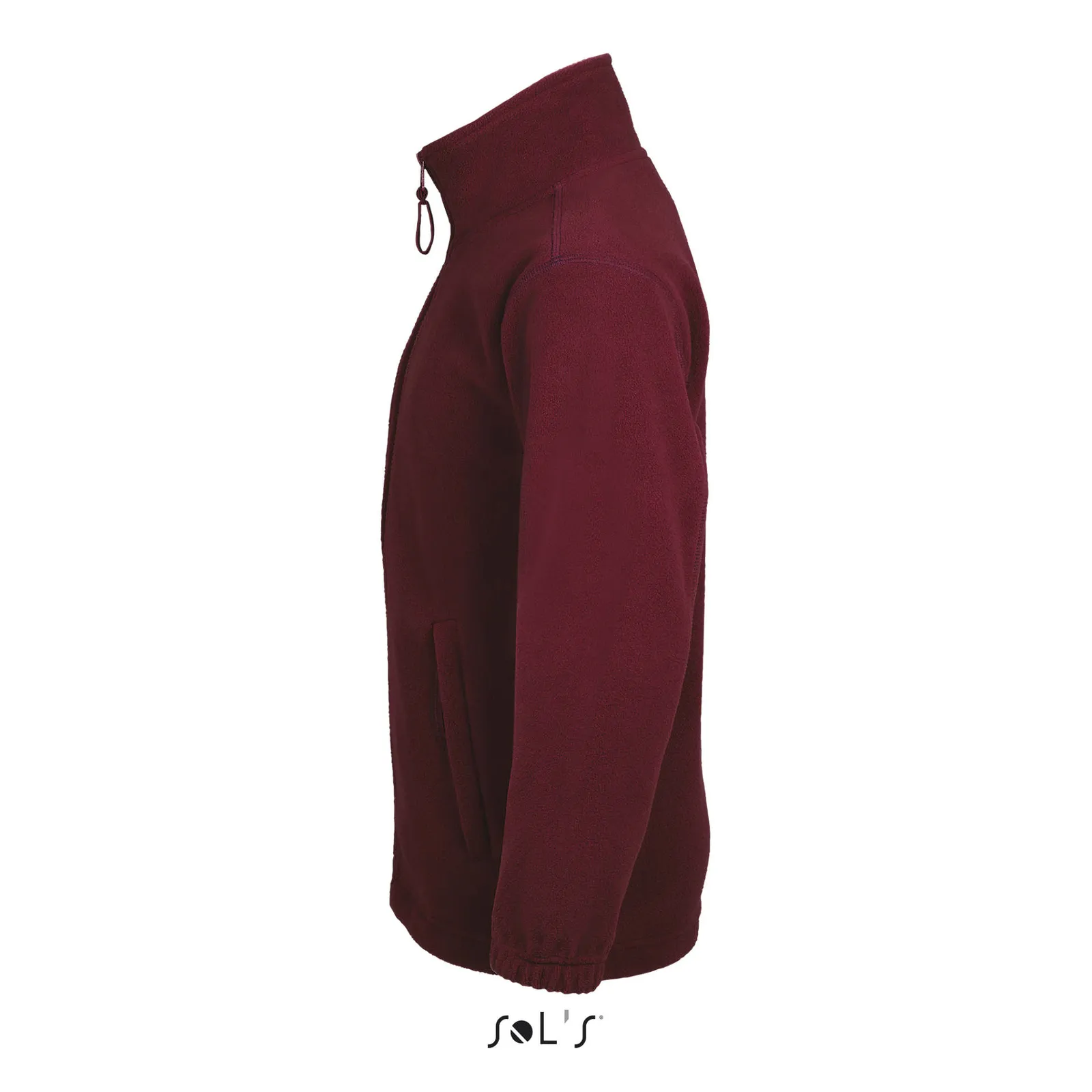 Pile SOL'S North Kids, Burgundy, su modello, lato