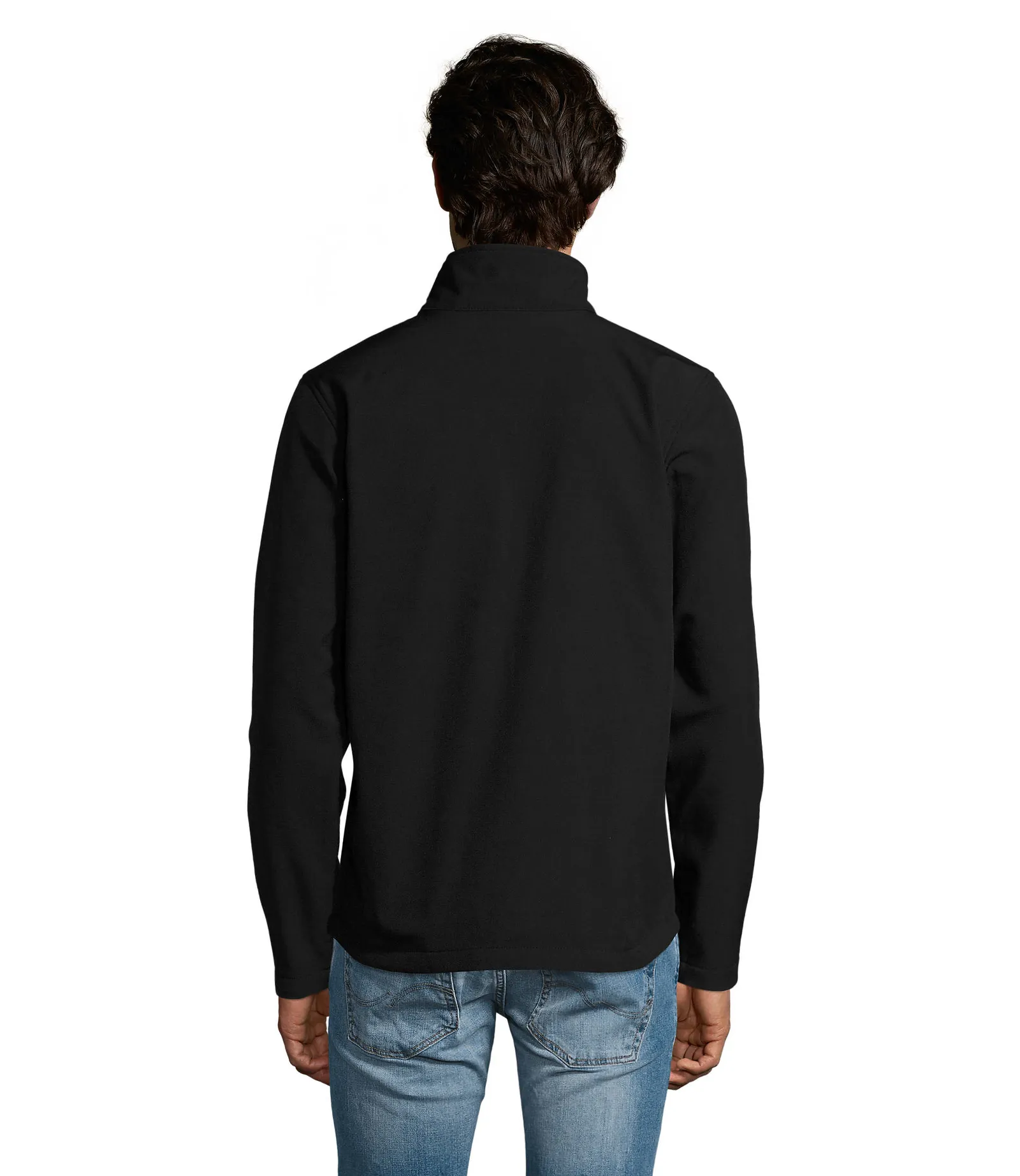 Softshell SOL'S Race Men, Black, su modello, retro