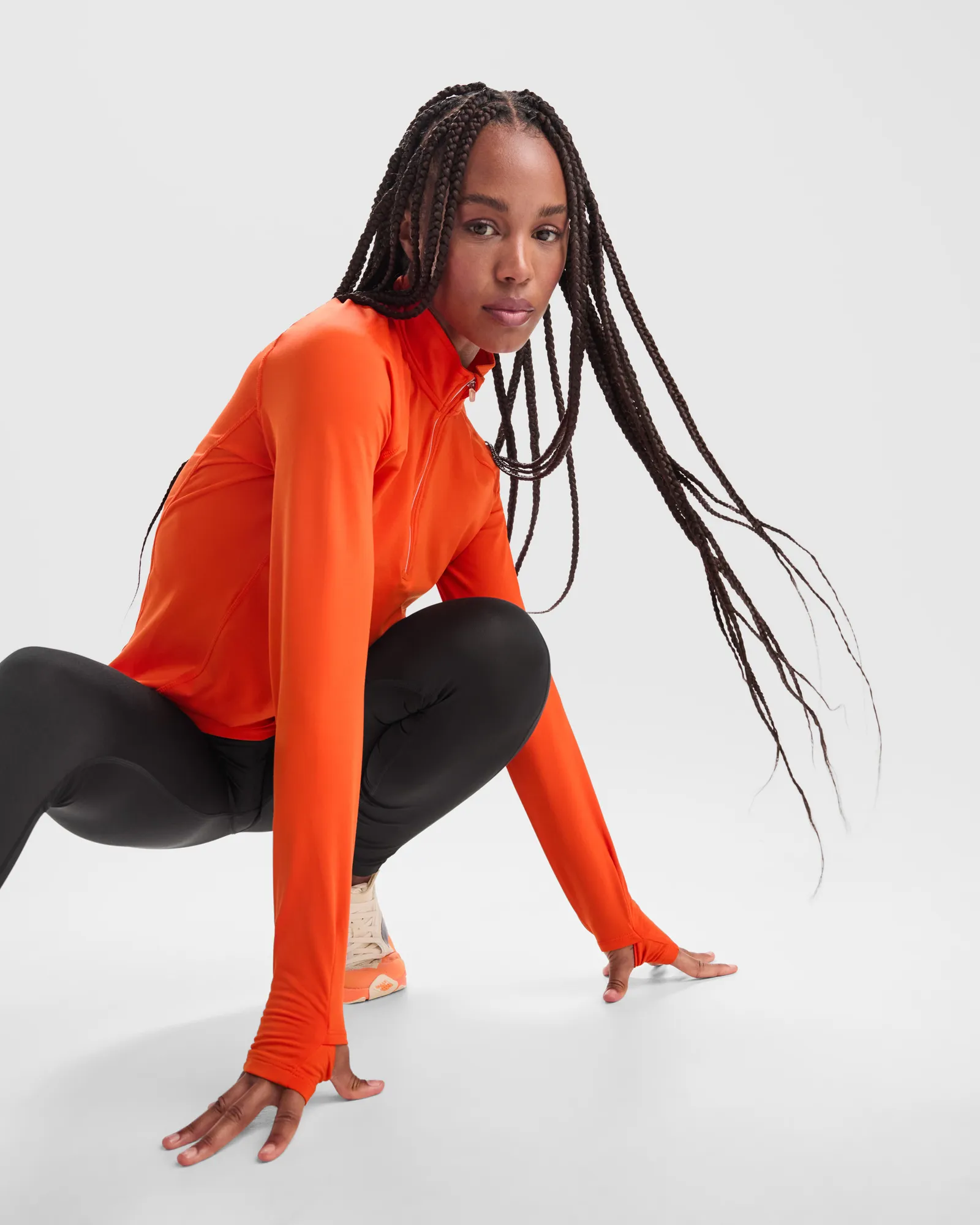 Felpa con zip Roly Estambul Woman, Naranja Fuego, dettaglio