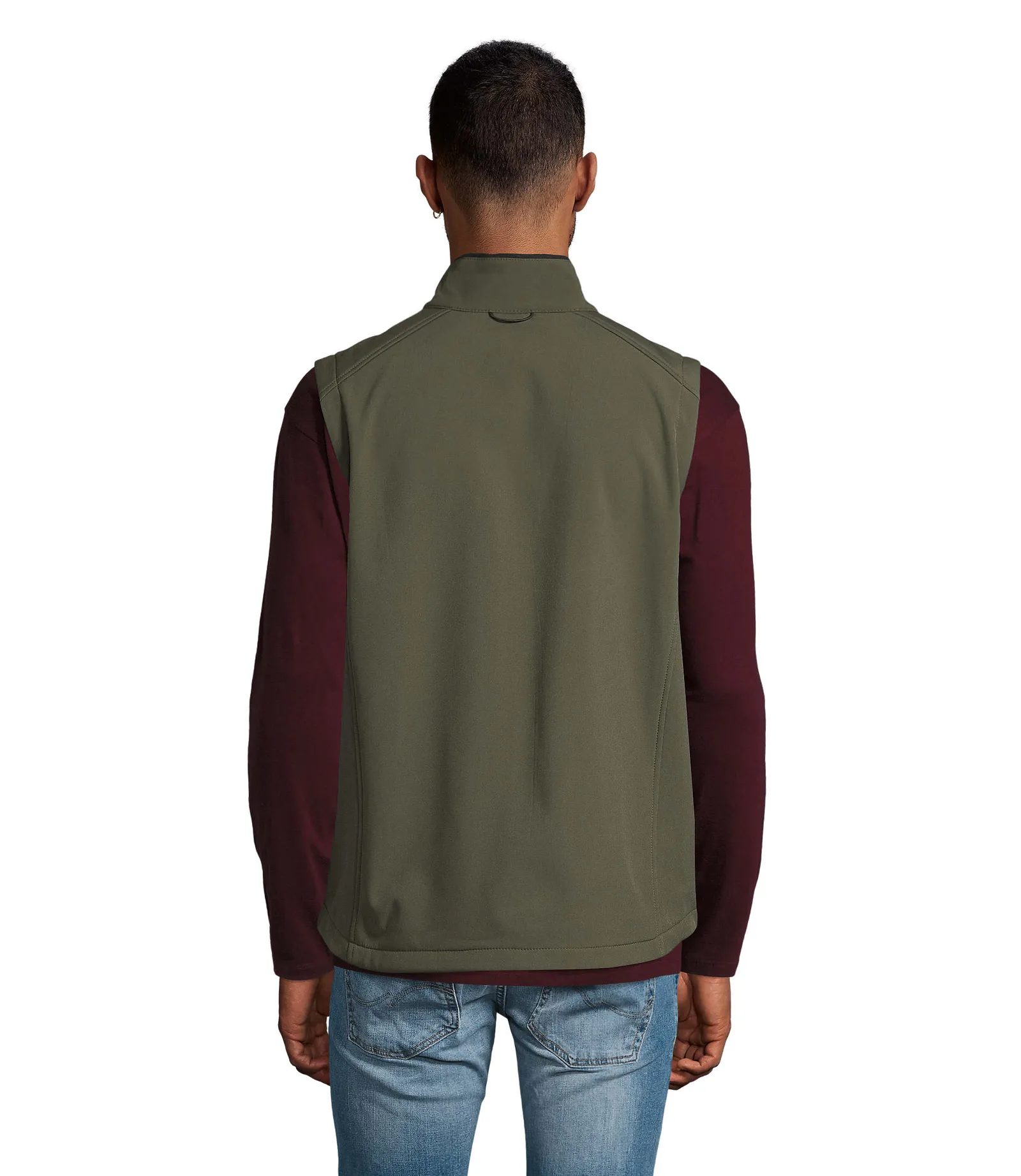 Gilet SOL'S Rallye Men, Army, su modello, retro